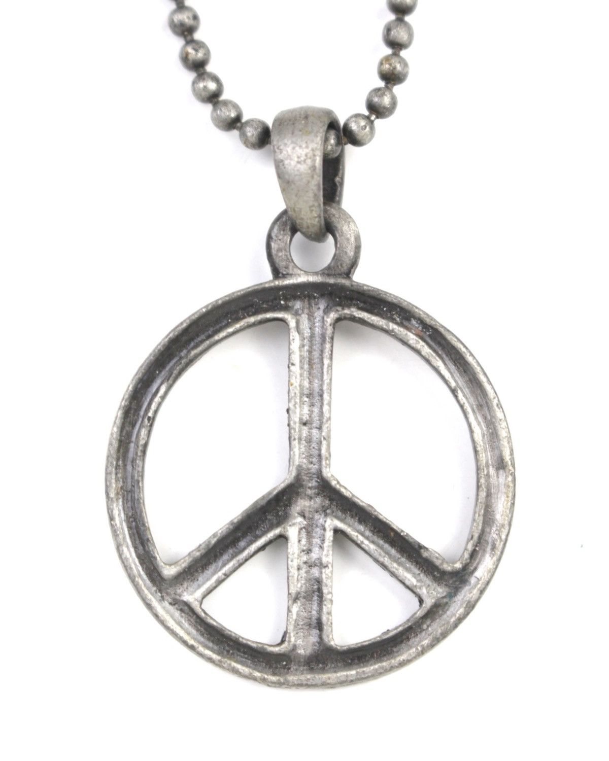 Vintage 2000S JAPANESE MADE RUSTED PEACE MEDALLION NECKLACE Size ONE SIZE - 4 Thumbnail
