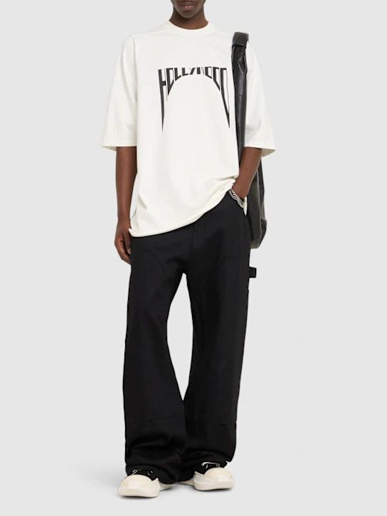 Rick Owens Drkshdw o1lsvrm0425 Hollywood Jumbo T-Shirt in Milk/Black Size US S / EU 44-46 / 1 - 3 Thumbnail