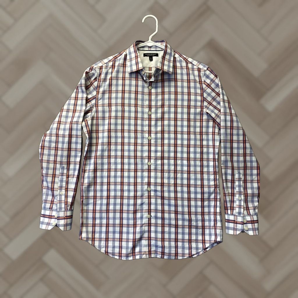 Banana Republic VINTAGE Banana Republic Dress Shirt Men's Size M Plaid Long Sleeve Button Up Collared Casual Formal Workwear Size 40R - 1 Thumbnail