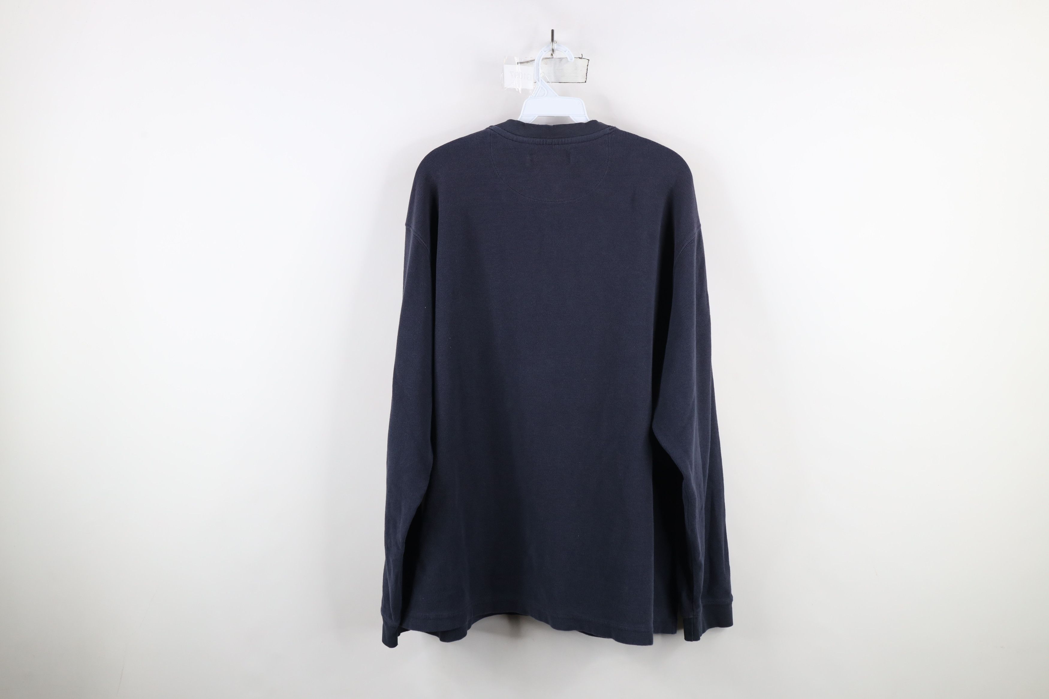 Vintage Vintage 90s Streetwear Thermal Waffle Knit Henley T-Shirt Size US XXL / EU 58 / 5 - 11 Thumbnail