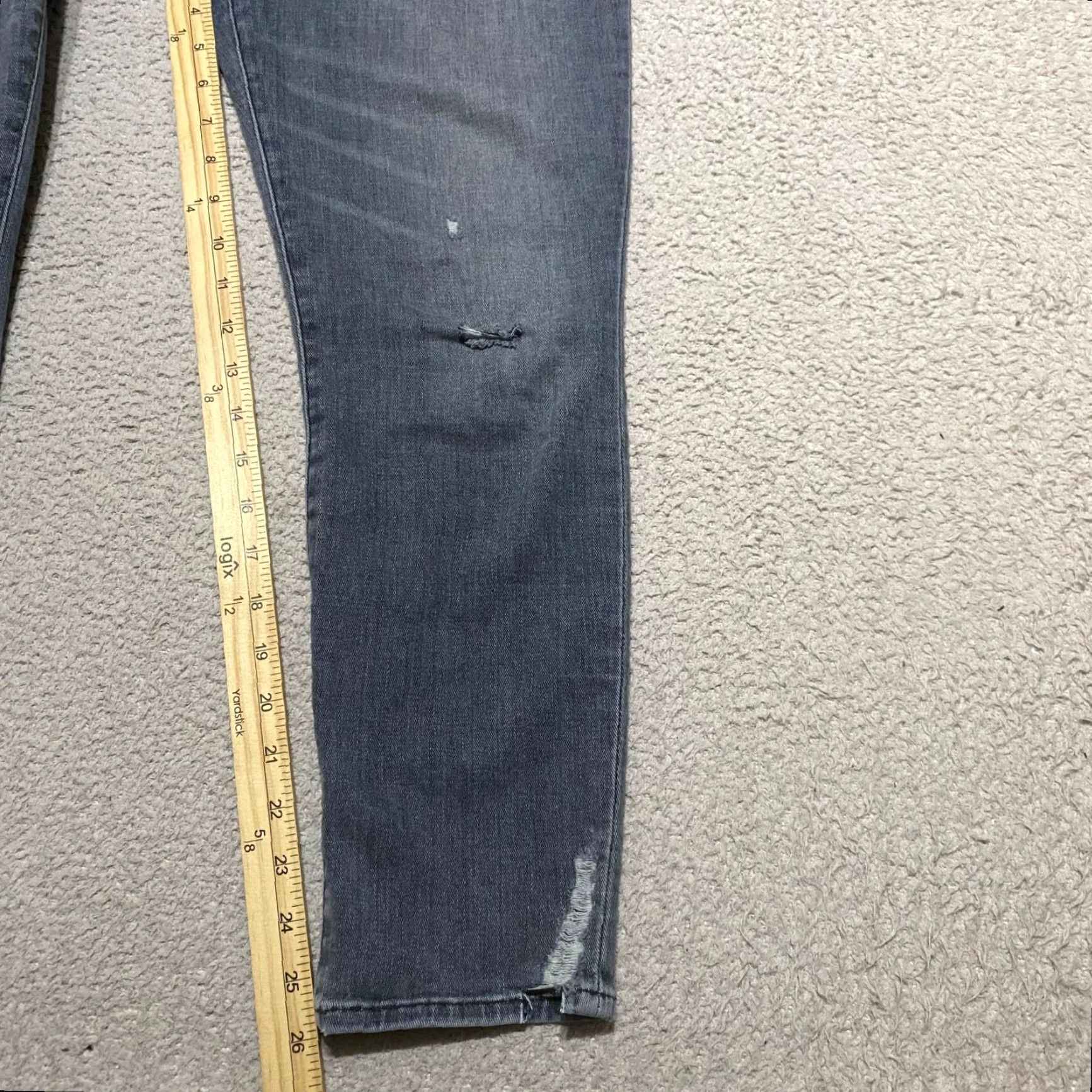 Lucky Brand Lucky Brand Jeans Womens 8 Gray Denim Mid Rise Ava Skinny Distressed Size 30" / US 8 / IT 44 - 7 Thumbnail