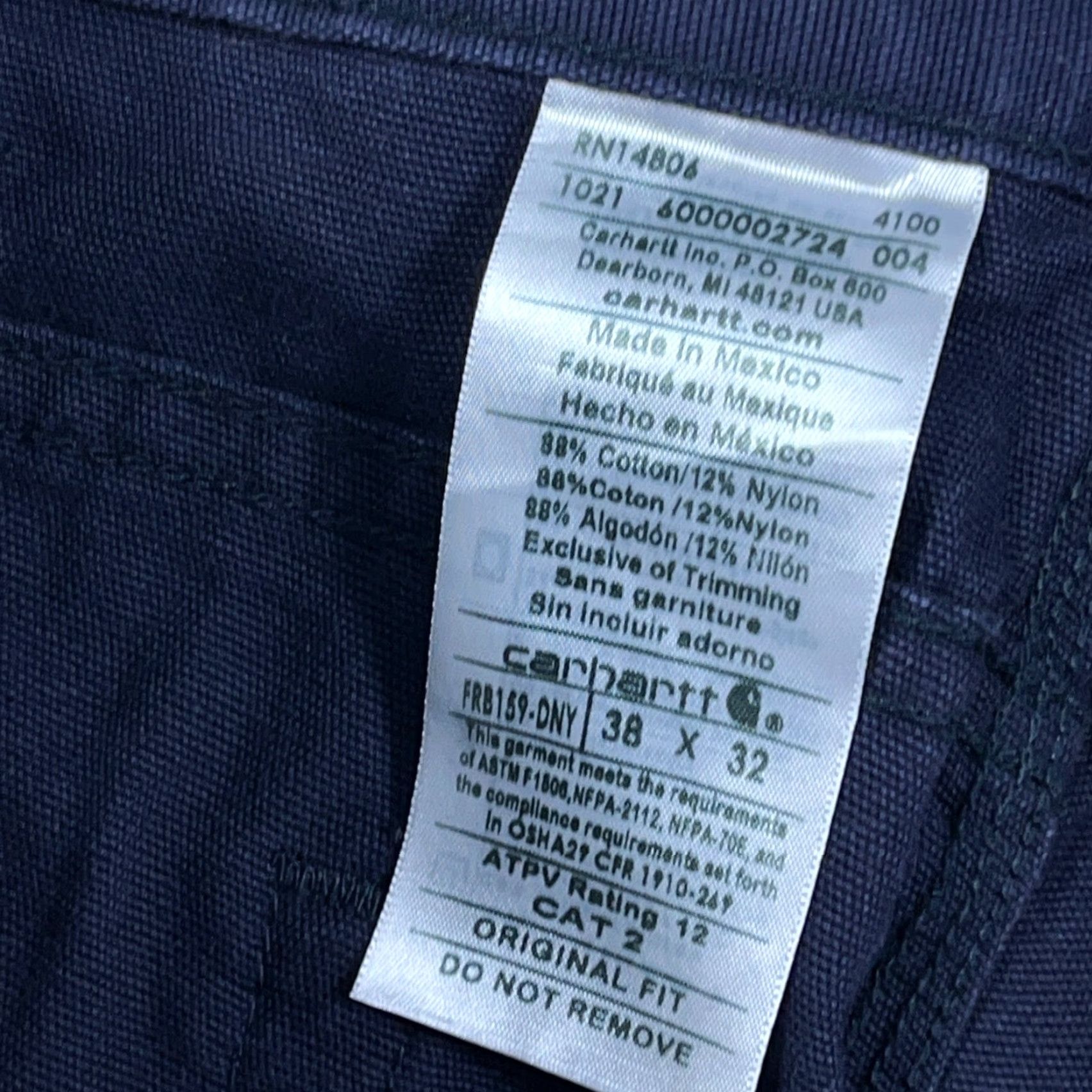 Carhartt VINTAGE Carhartt FR Jeans Mens 38x32 Loose Fit Flame Resistant FRB159 DNY Work Pants A99 Size US 38 / EU 54 - 4 Thumbnail
