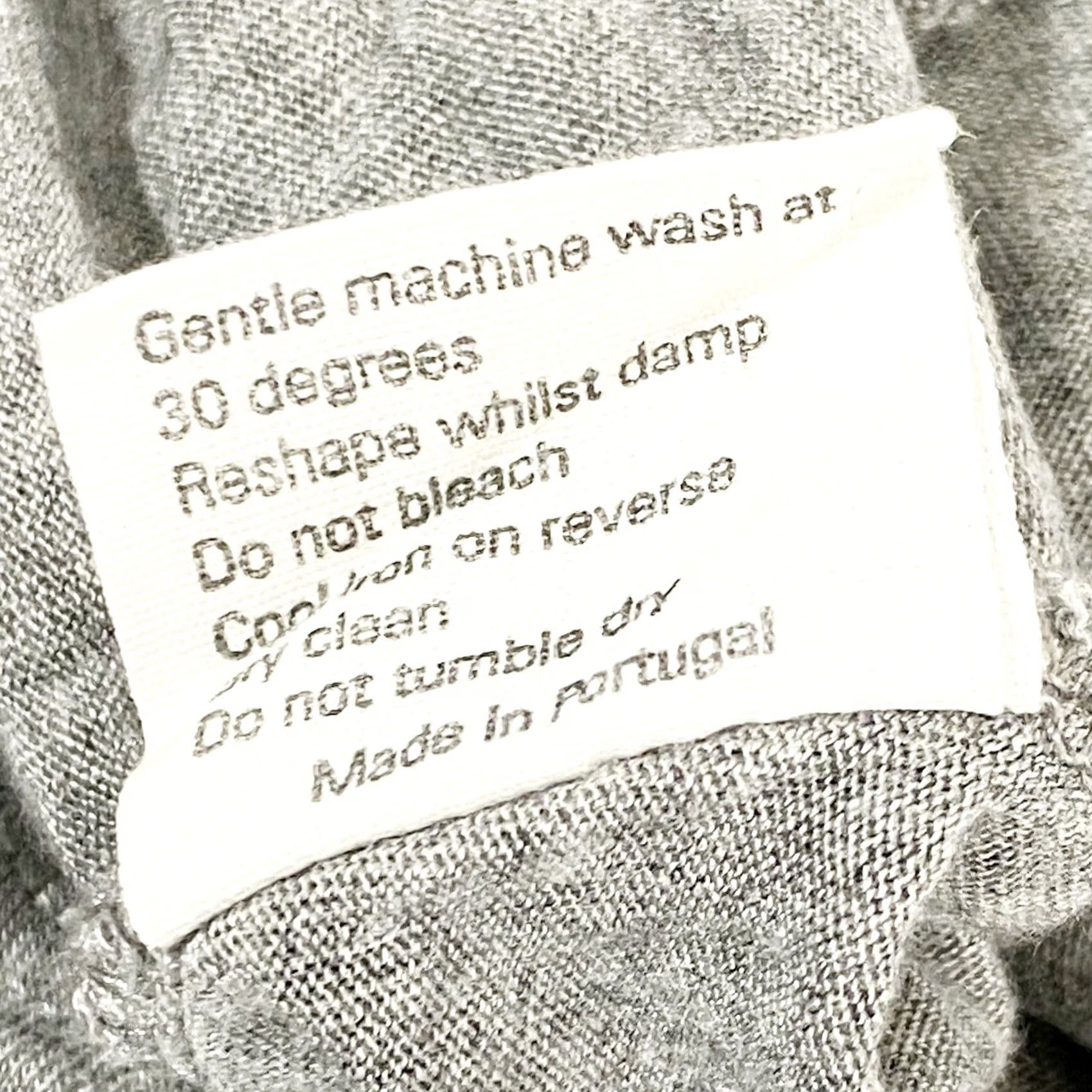 Vintage Me & Em Top Size S Grey Long Sleeve Ruched Side Women’s Pre Loved Pullover Size S / US 4 / IT 40 - 7 Thumbnail