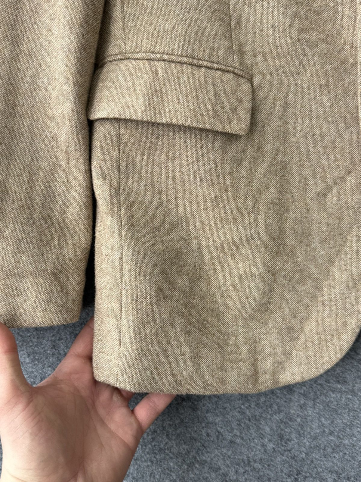Other Hockerty handmade beige wool blazer quilted lining size L Size 52R - 4 Thumbnail