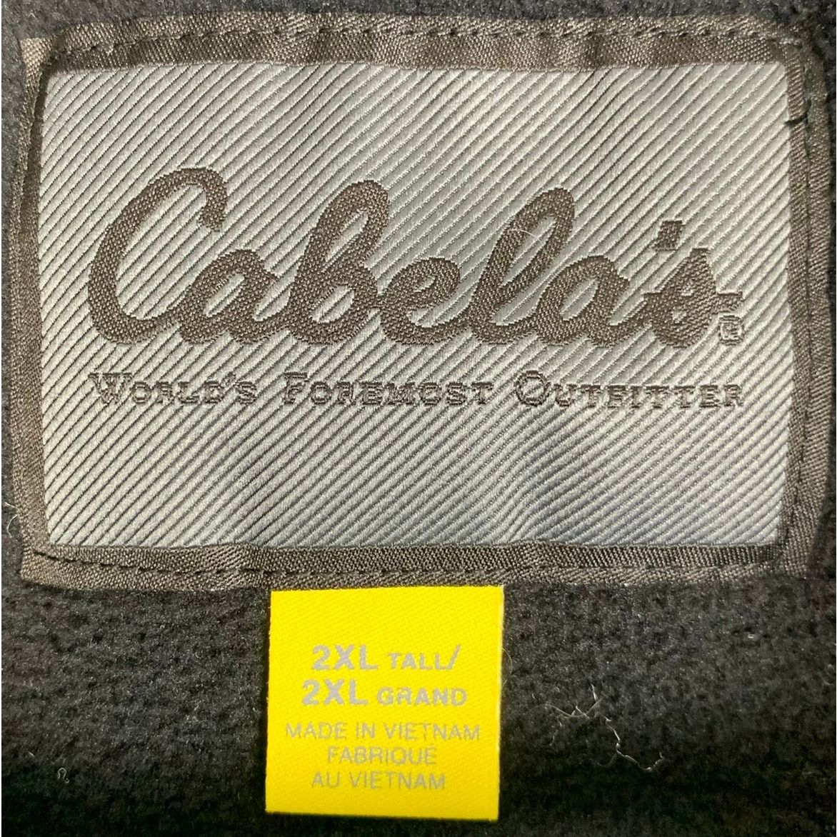 Cabelas Cabela's Polartec Fleece Vest Men's 2XLT Black Gray Full Zip Size US XXL / EU 58 / 5 - 6 Thumbnail