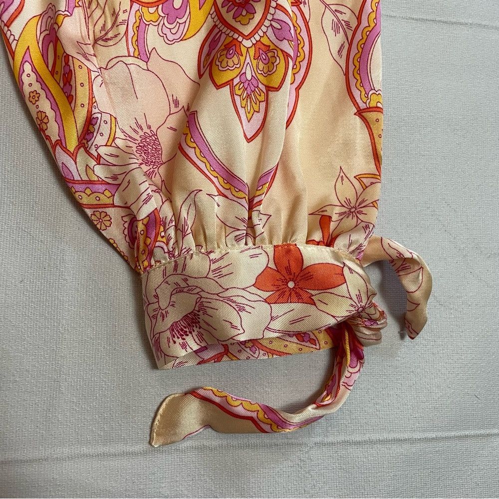 Zara NWT New Zara Satin Floral Tapered The Sasha Pants Size L Size 36" / US 14 / IT 50 - 3 Thumbnail
