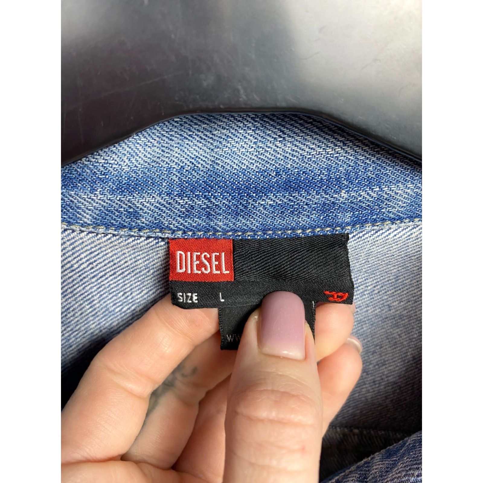Diesel VINTAGE Diesel Jacket Mens Denim Jacket L Blue Diesel Vintage Mens Denim Jacket L Size US L / EU 52-54 / 3 - 4 Thumbnail
