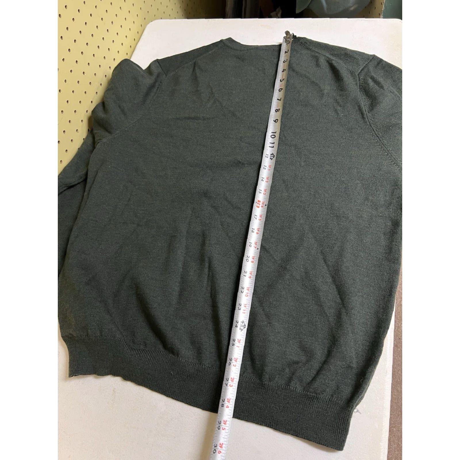 Brooks Brothers Brooks Brothers Men’s V-Neck Sweater Extra Fine Merino Wool Blend Green Large Size US L / EU 52-54 / 3 - 7 Thumbnail