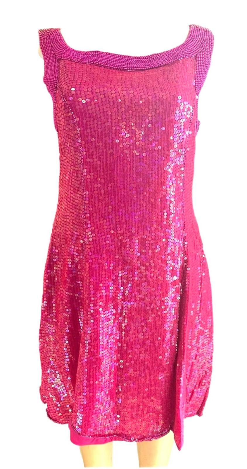 Other Sequin Dress Pink Fushia size 16 Size XXL / US 16-18 / IT 52-54 - 1 Preview