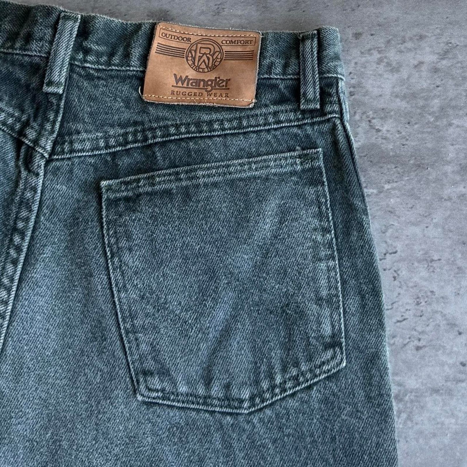 Vintage × Wrangler Wrangler Made In USA Teal Wash Slim Denim Jeans Size US 28 / EU 44 - 3 Thumbnail