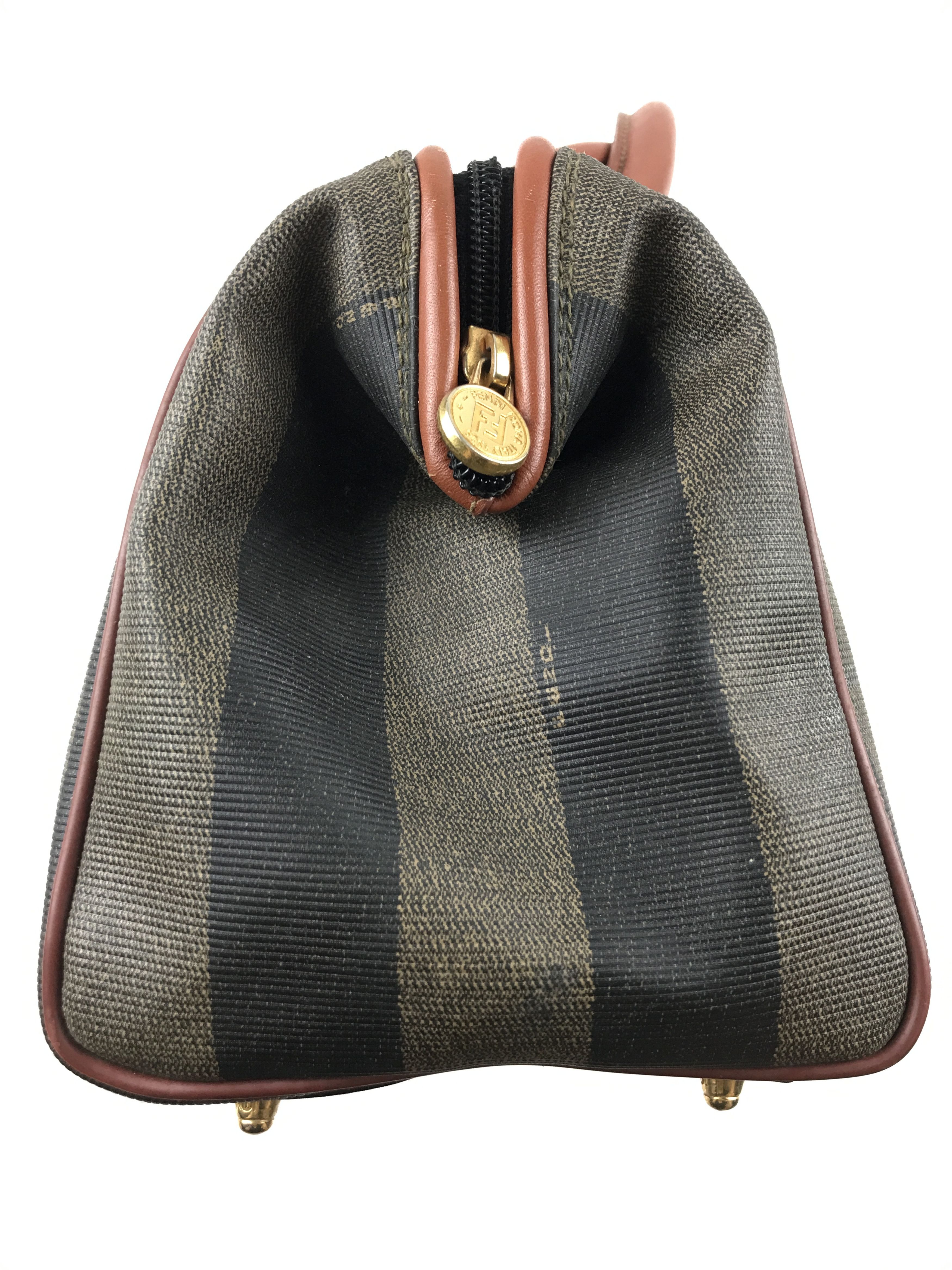 Fendi × Vintage Vintage Fendi Pequin Stripe Boston Bag Size ONE SIZE - 4 Thumbnail