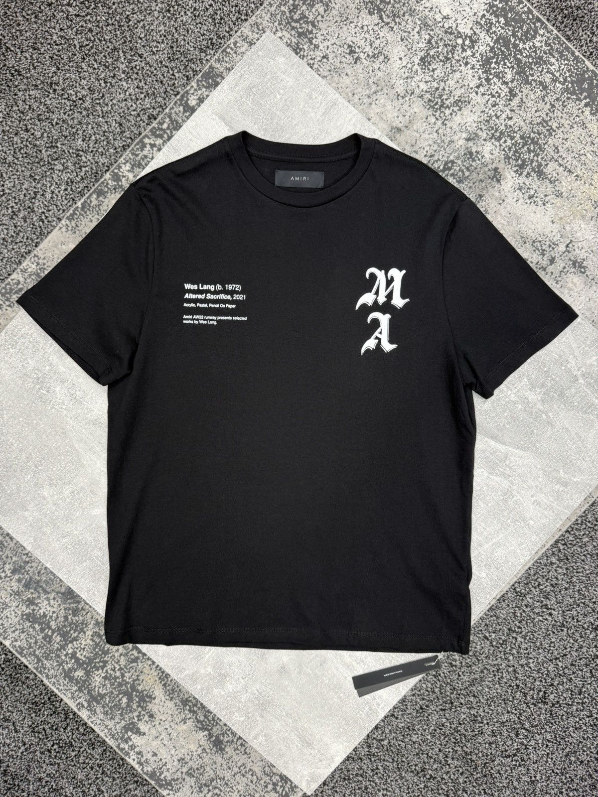 Amiri × Wes Lang Checked Skull Tee Black. BNWT. RRP £590 Size US M / EU 48-50 / 2 - 1 Thumbnail