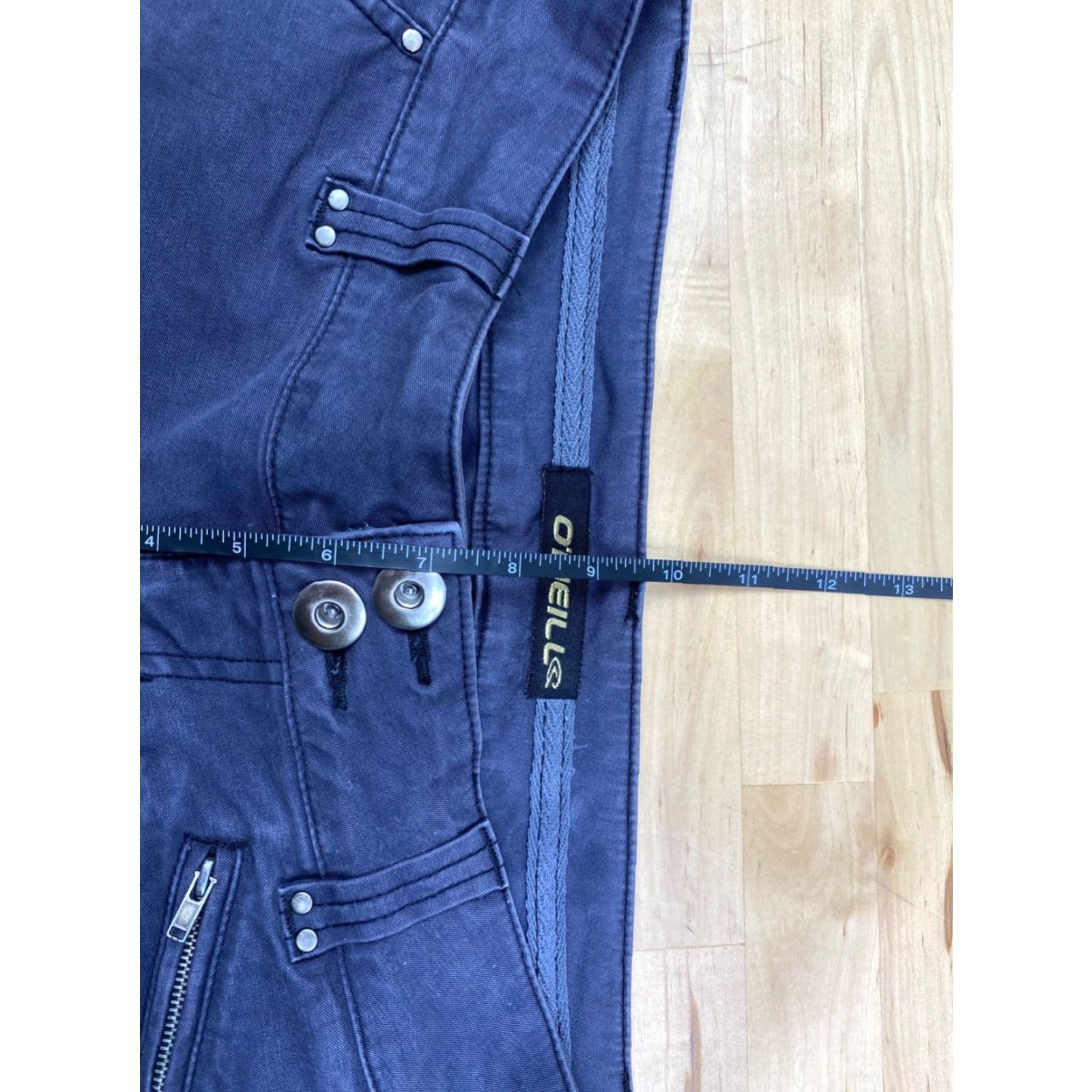 O'Neill VINTAGE O'Neill Womens Bermuda Shorts Gray 3 Pockets Zipper Beach Surf Skate Juniors Size 26" / US 2 / IT 38 - 5 Thumbnail