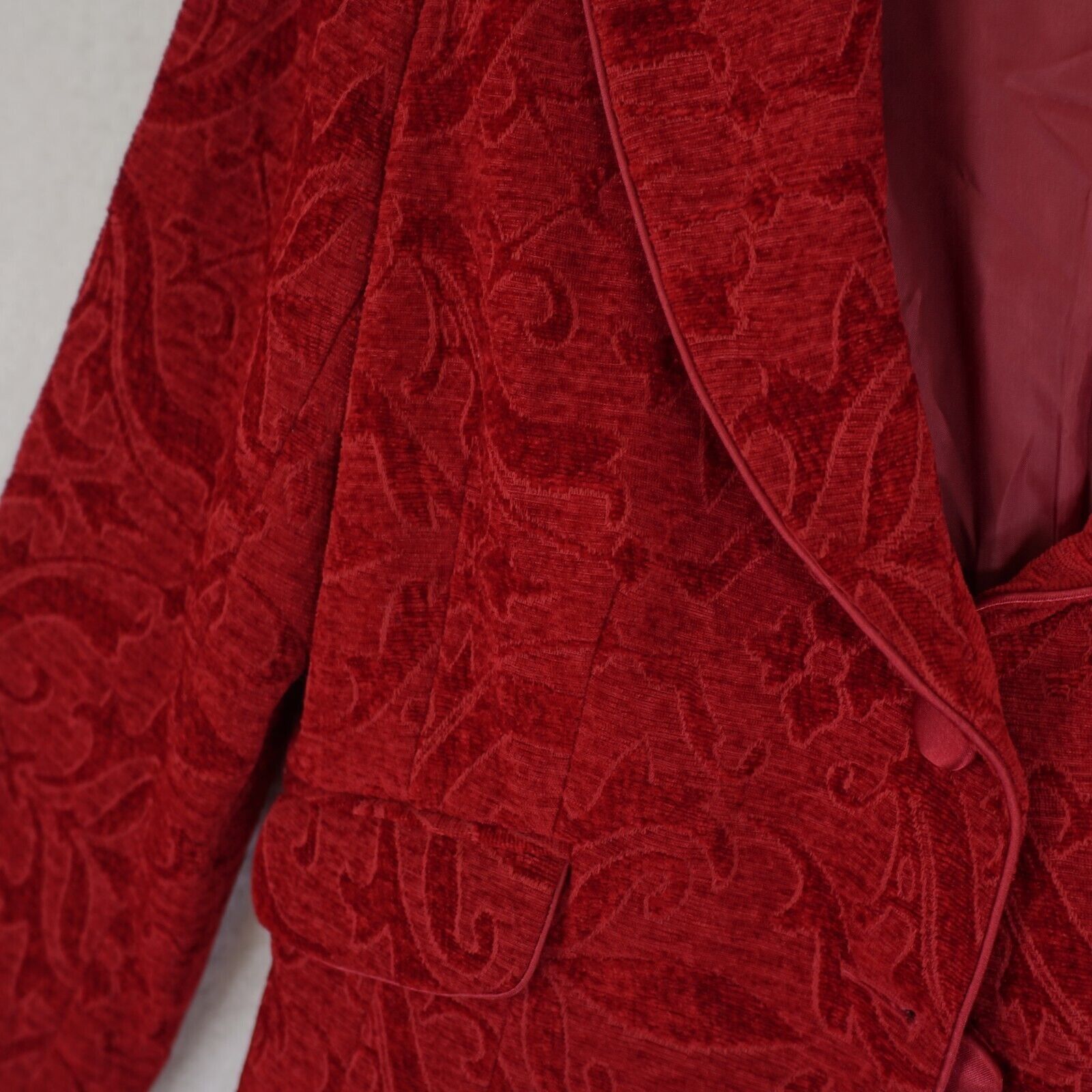 Nine West Nine West Nine & Company Red Floral Felt Blazer Size 12 Rayo Size XL / US 12-14 / IT 48-50 - 2 Thumbnail