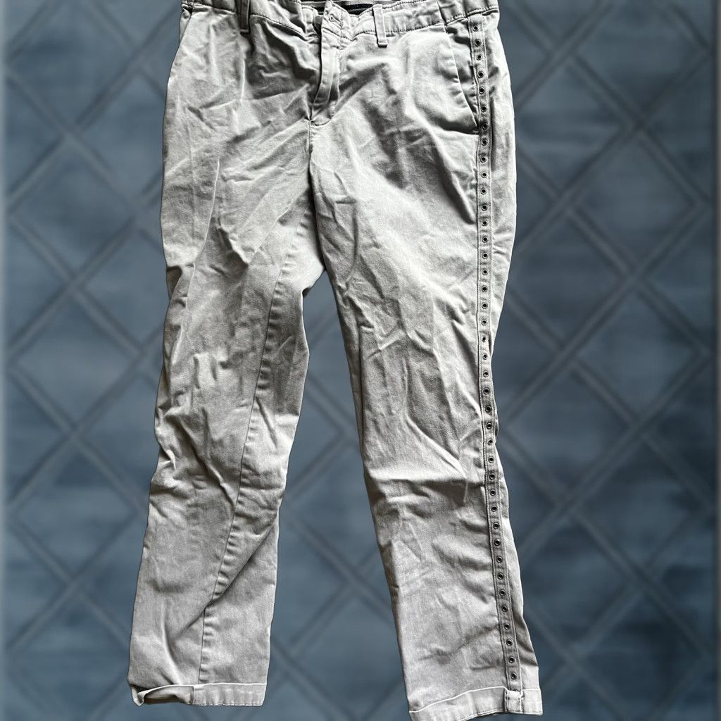 Gap Gap Women Khakis Chinos Girlfriend Stretch Pants Gray 2 Bootcut Button Zip PANTS Regular Size 2 Womens Size 26" / US 2 / IT 38 - 1 Thumbnail