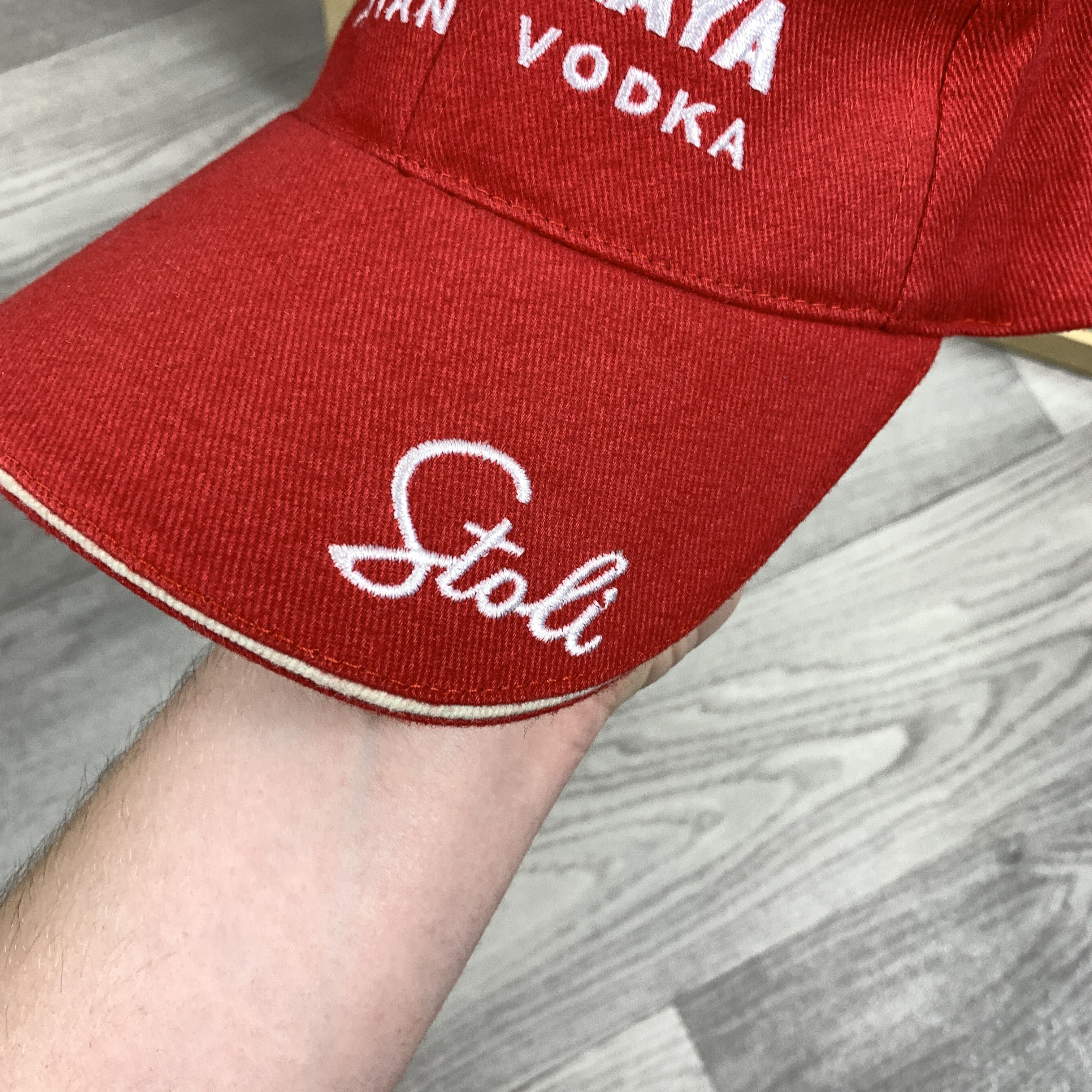 Vintage Vintage Stolichnaya Russian Vodka 90s Red Baseball Cap Hat Size ONE SIZE - 5 Thumbnail