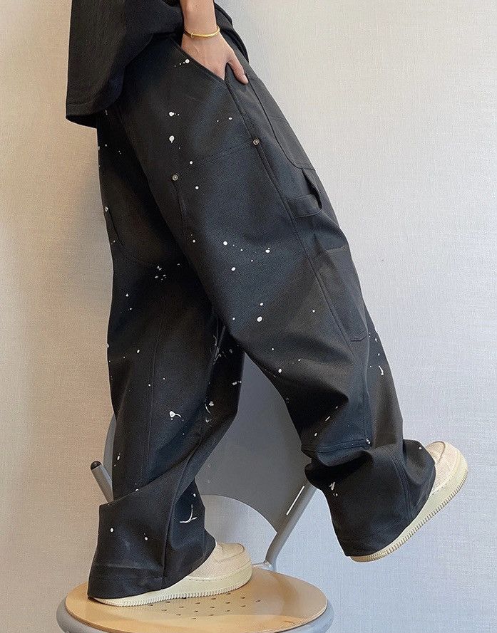 Japanese Brand × Vintage Avant garde reverse front multi pocket faux leather pants Size US 34 / EU 50 - 3 Thumbnail