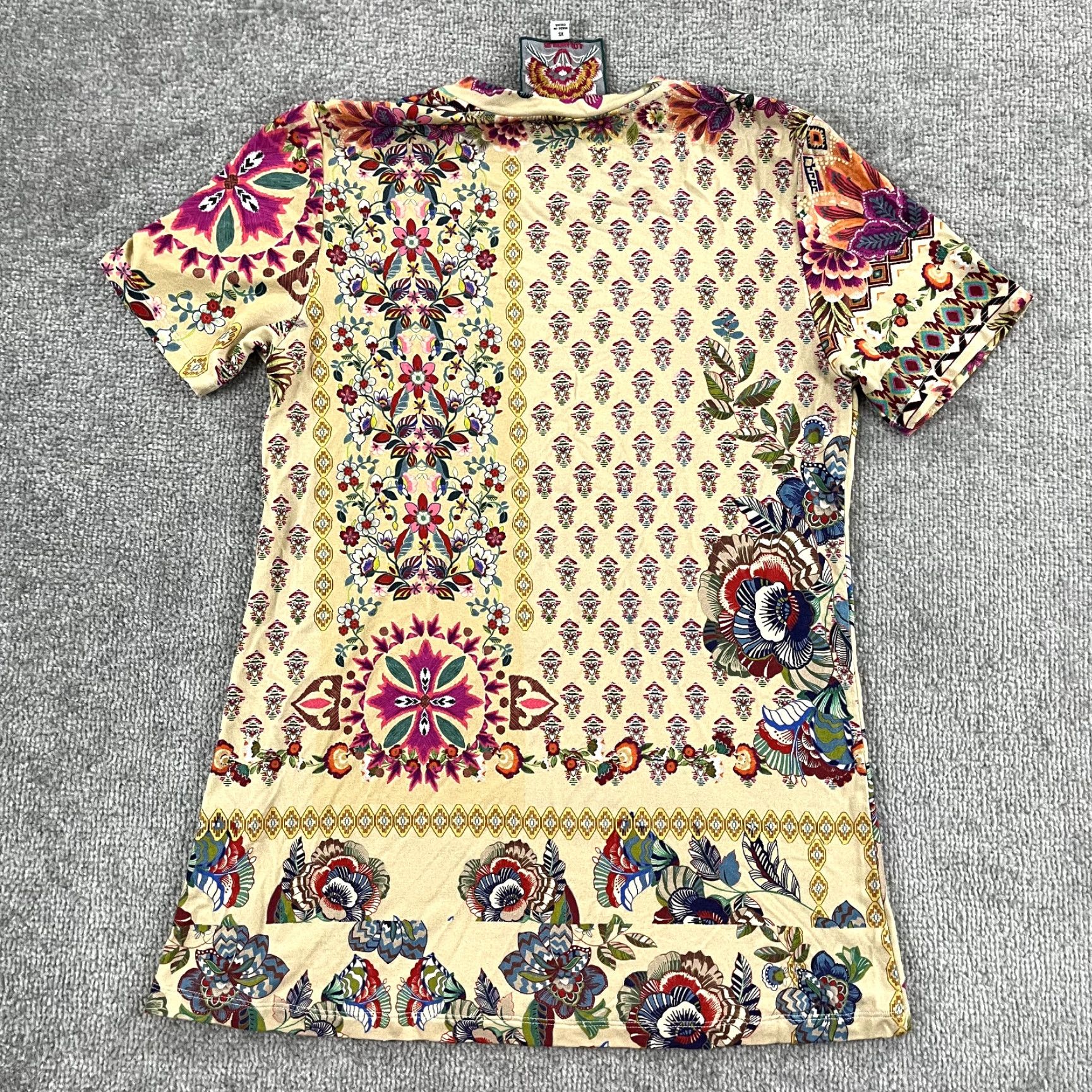 Johnny Was JOHNNY WAS Zakis Blouse Women XS Floral Crewneck Bamboo Stretch Short Sleeve Size XS / US 0-2 / IT 36-38 - 6 Thumbnail