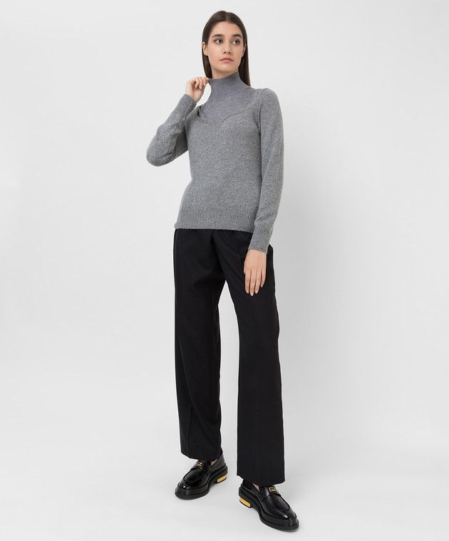 Alexander McQueen o1y0325 Sweater in Grey Size M / US 6-8 / IT 42-44 - 2 Thumbnail