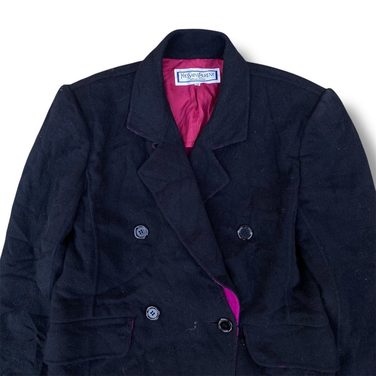 Yves Saint Laurent Vintage Yves Saint Laurent Wool Long Jacket. #F9 Size M / US 6-8 / IT 42-44 - 3 Thumbnail