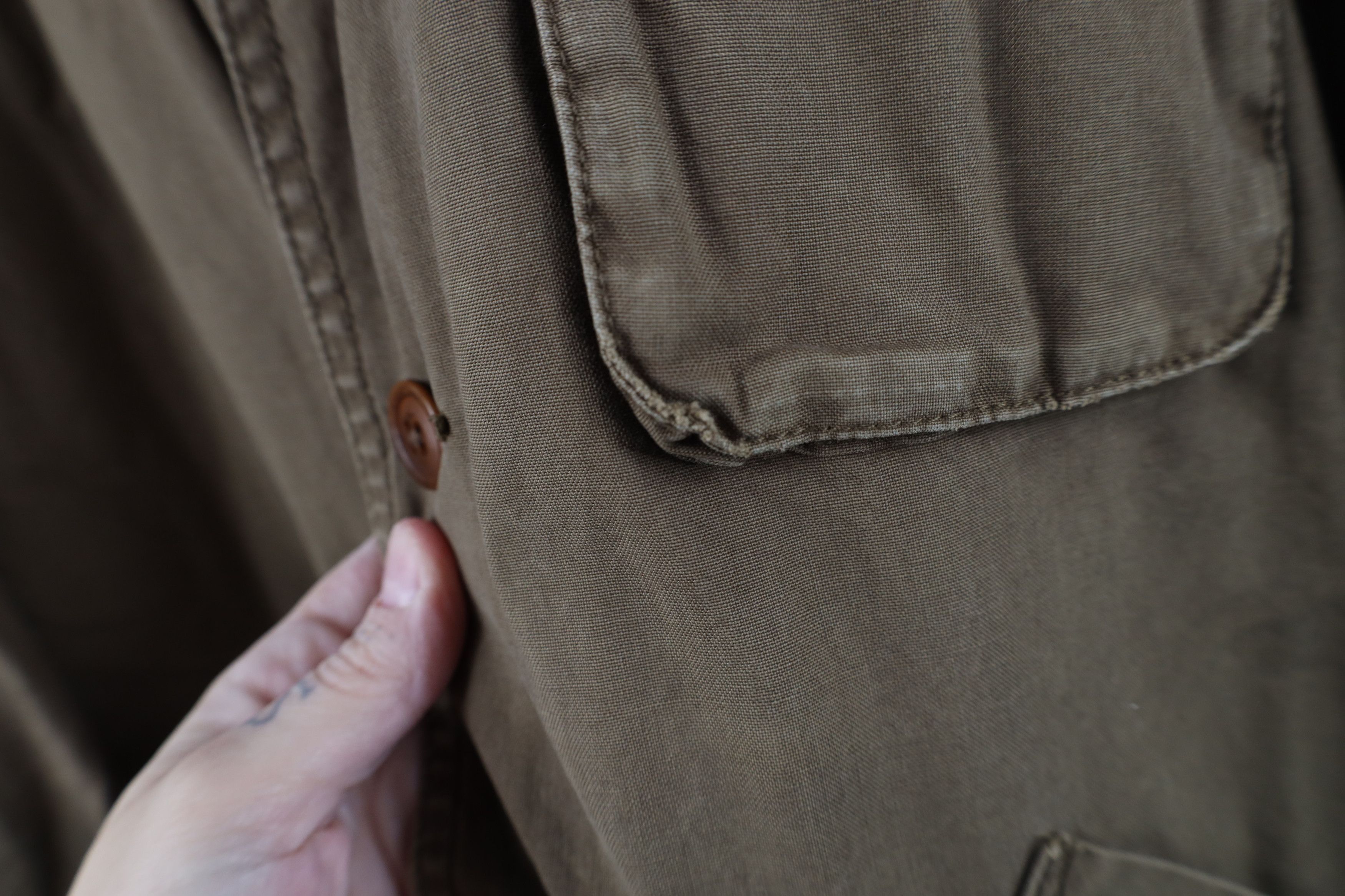 Banana Republic Vintage 90s Banana Republic Leather Collar Chore Jacket Size US S / EU 44-46 / 1 - 6 Thumbnail