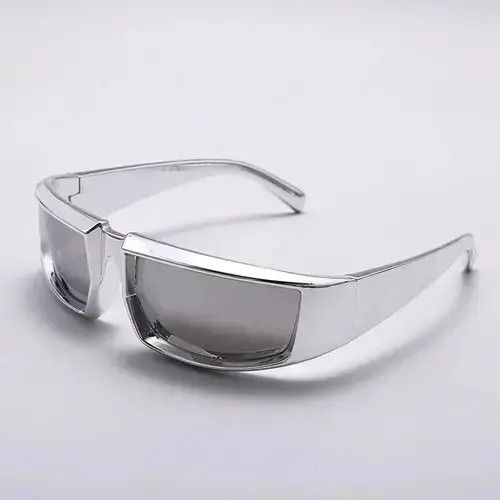 Other Chrome Sunglasses Silver Punk Tech Cyber Dystopian Viper Size ONE SIZE - 2 Thumbnail