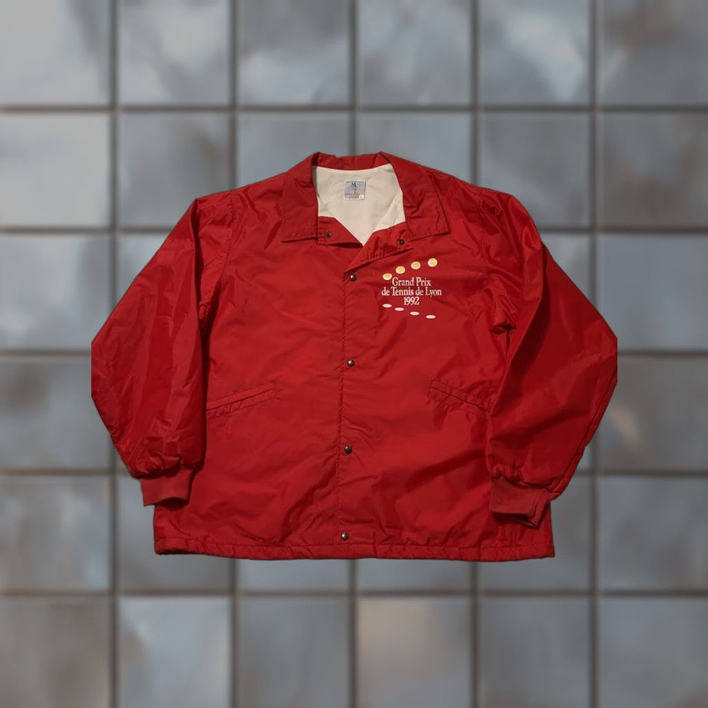 Vintage VINTAGE 1992 Grand Prix De Tennis De Lyon ATP Open Windbreaker Jacket XL Sz. XL Size US XL / EU 56 / 4 - 1 Thumbnail