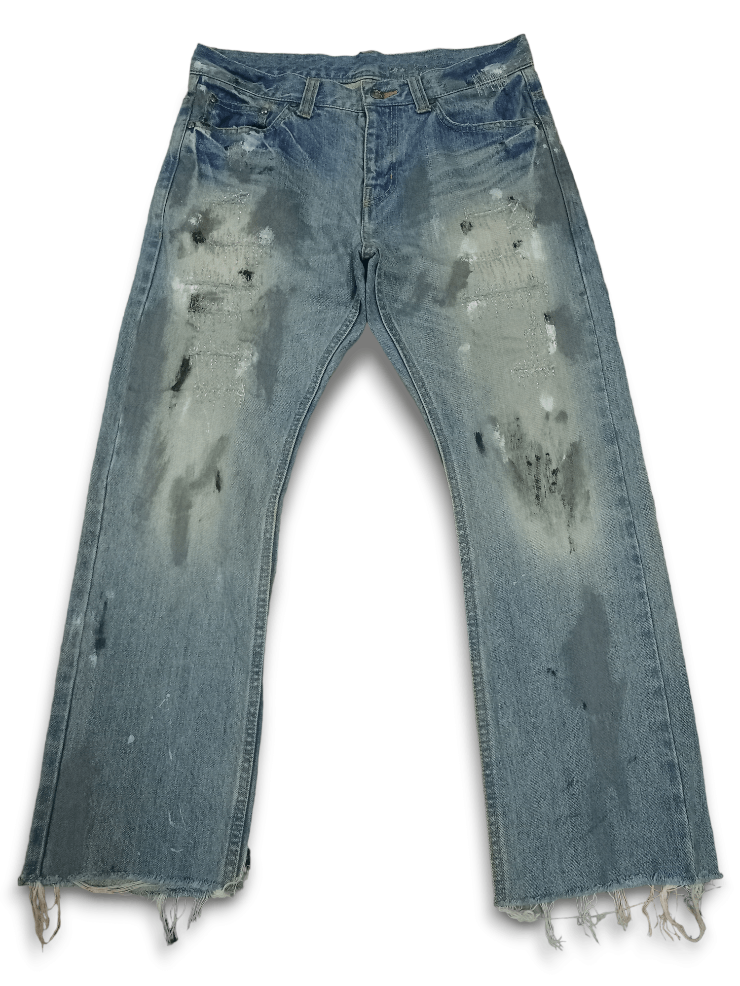 Edition Japan × Japanese Brand Vintage Japanese Brand Grunge Style Distressed Loose Jeans Size US 30 / EU 46 - 1 Thumbnail