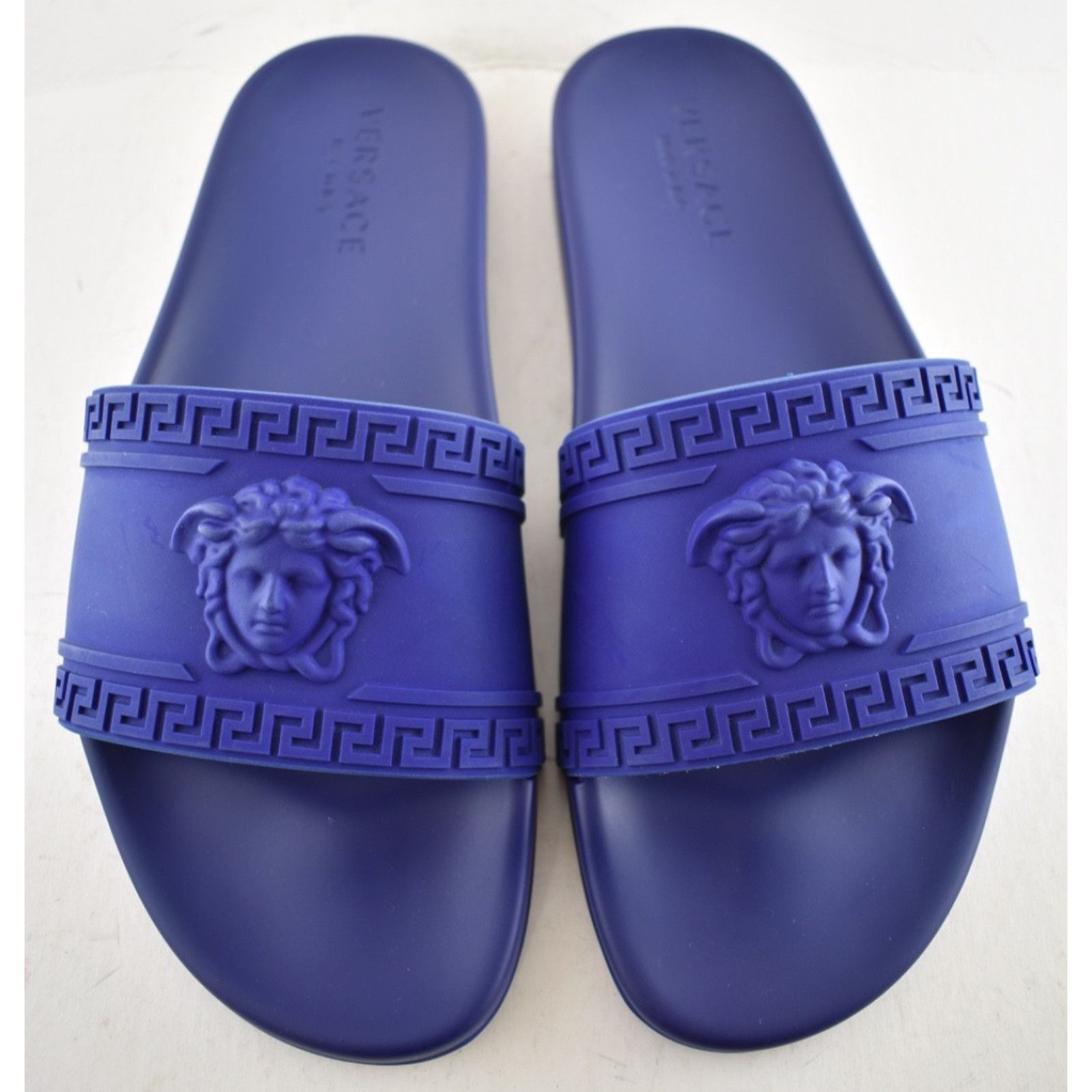 Versace Versace Medusa Palazzo Blue Rubber Slide Sandal 44 11 Size US 11 / EU 44 - 6 Thumbnail