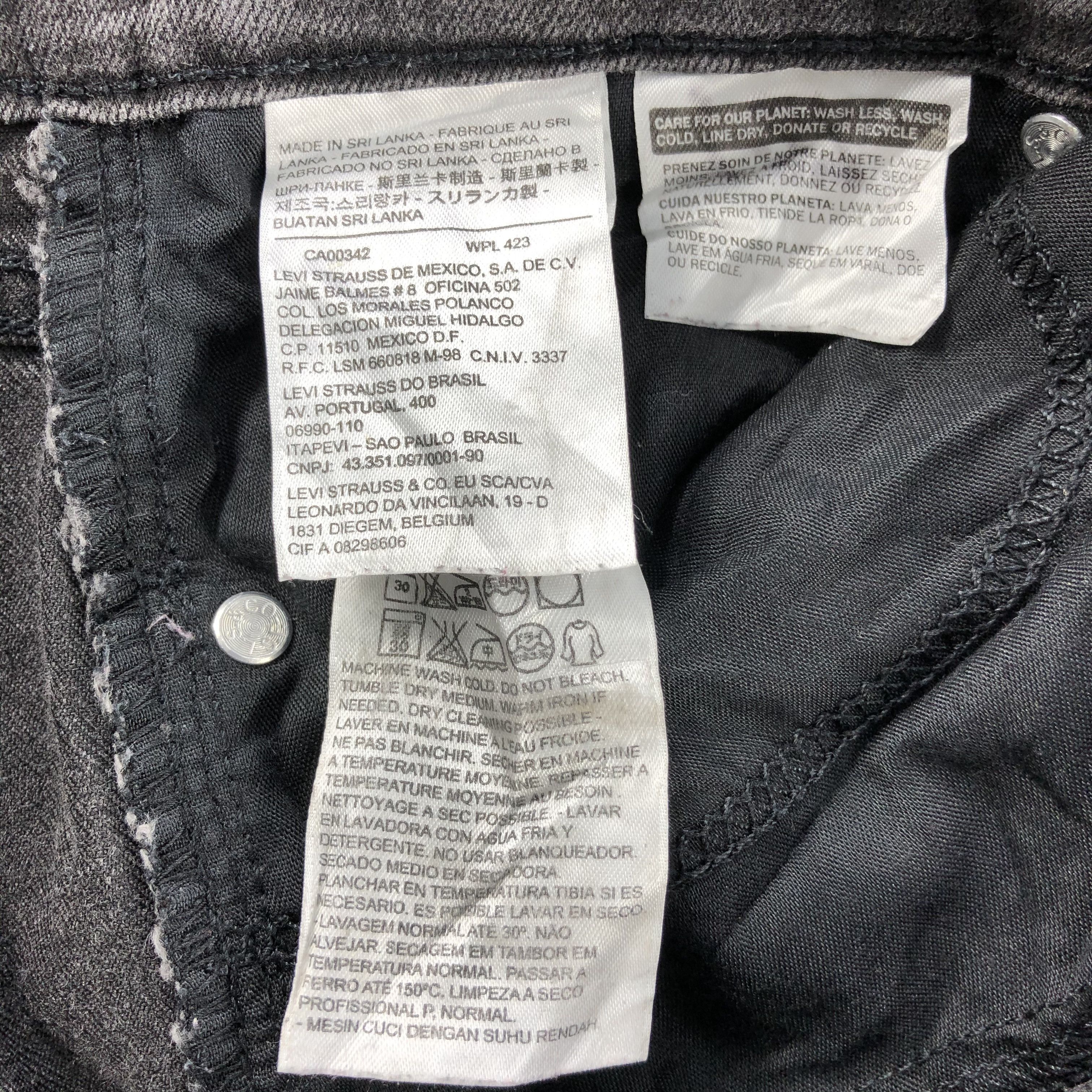 Levi's Faded Black Levis 505 Jeans Vintage Straight Denim-J1101 Size US 33 - 9 Thumbnail