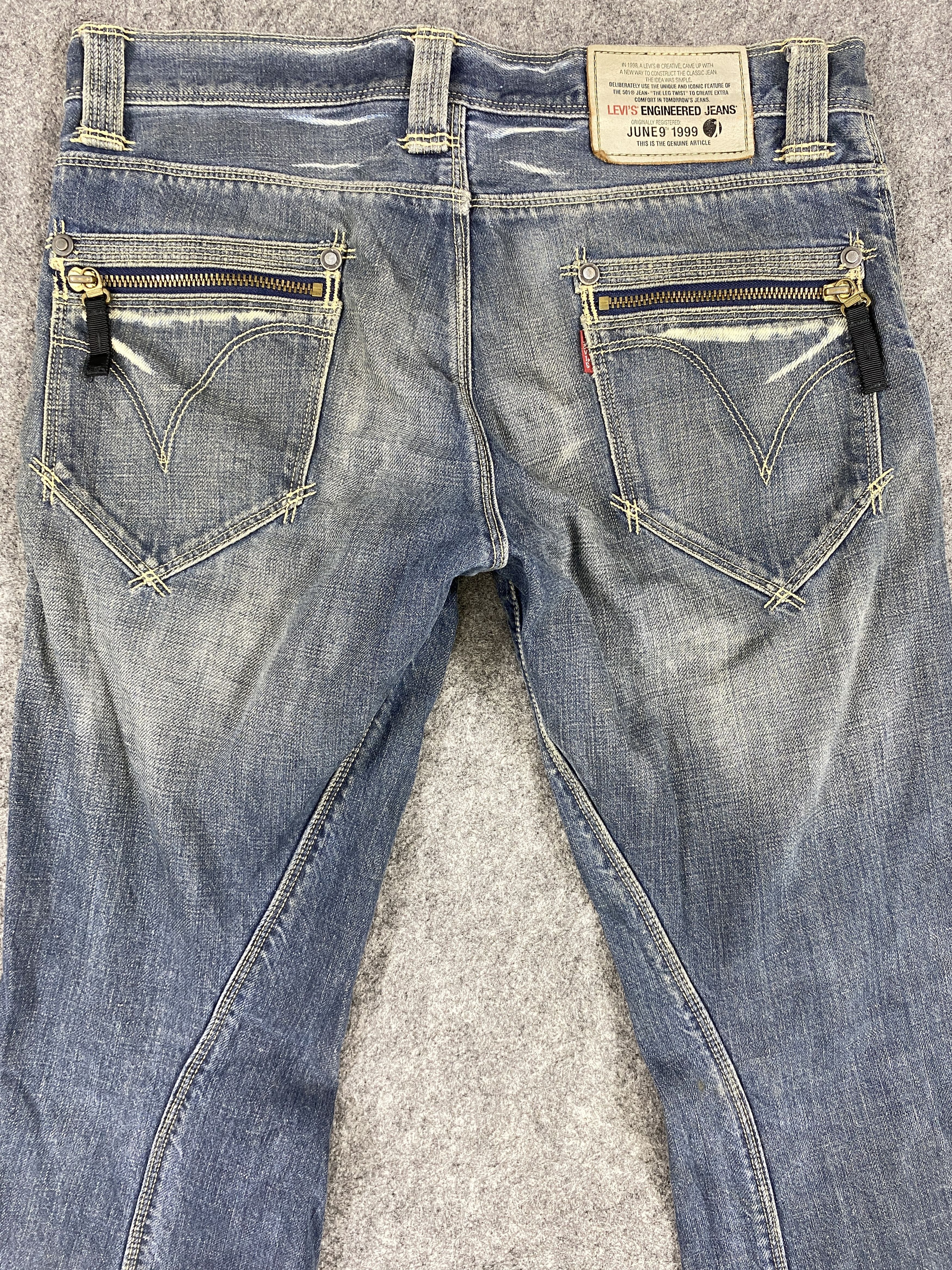 Levi's Blue Distressed Vintage Levi's Engineered 31x32 Denim SJ056 Size US 31 - 4 Thumbnail