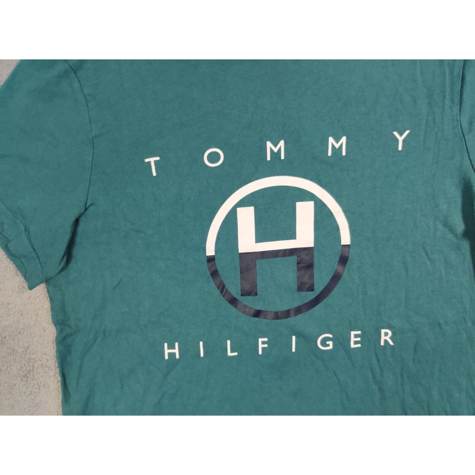 Tommy Hilfiger Tommy Hilfiger Shirt Adult Mens Small Blue Green Spell Out Size US S / EU 44-46 / 1 - 2 Thumbnail