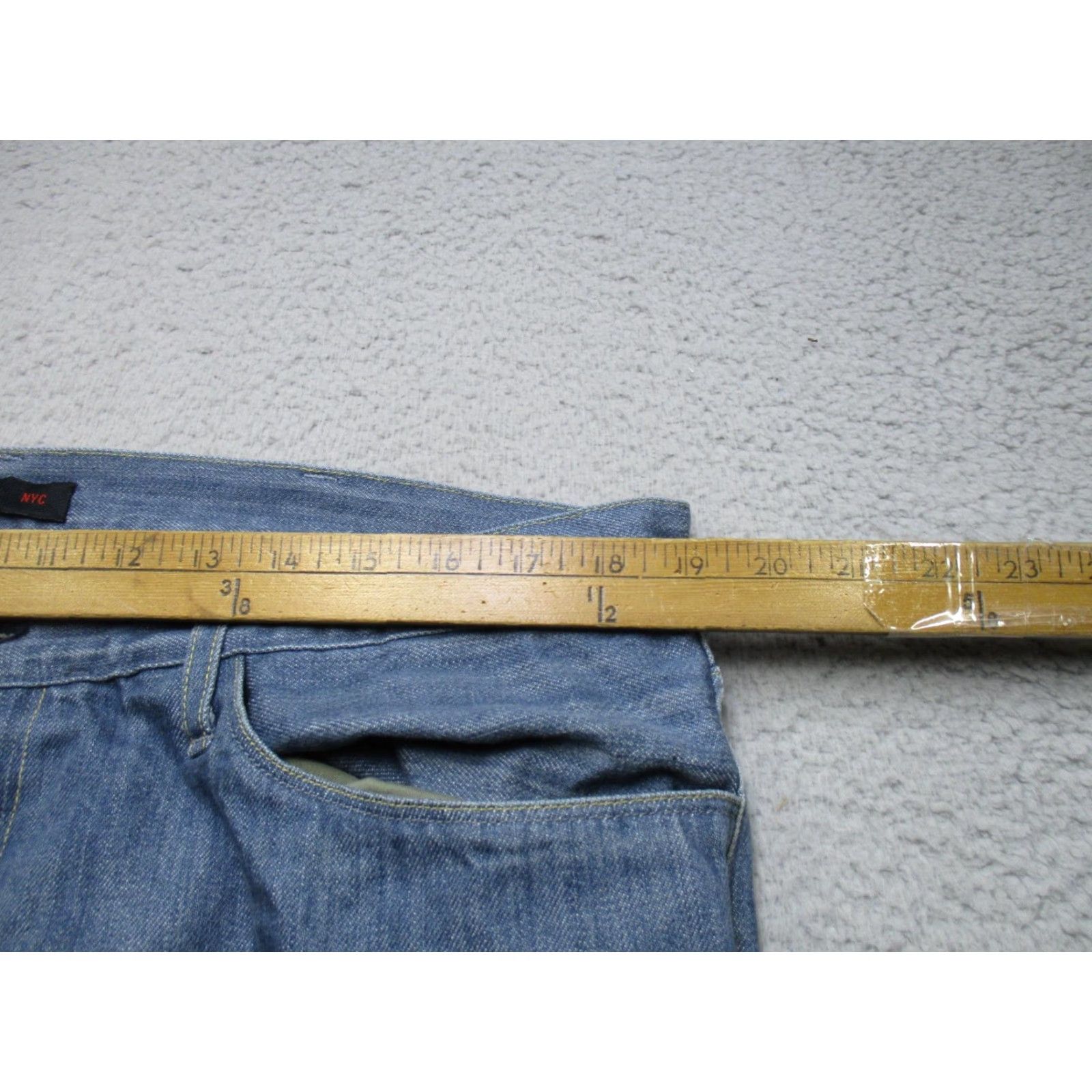 3x1 3x1 Jeans Mens 38 Blue Selvedge Denim Straight Leg Made In USA NYC Relaxed Fit Mens Jeans Blue Light Wash Straight Leg 38 Size US 38 / EU 54 - 5 Thumbnail