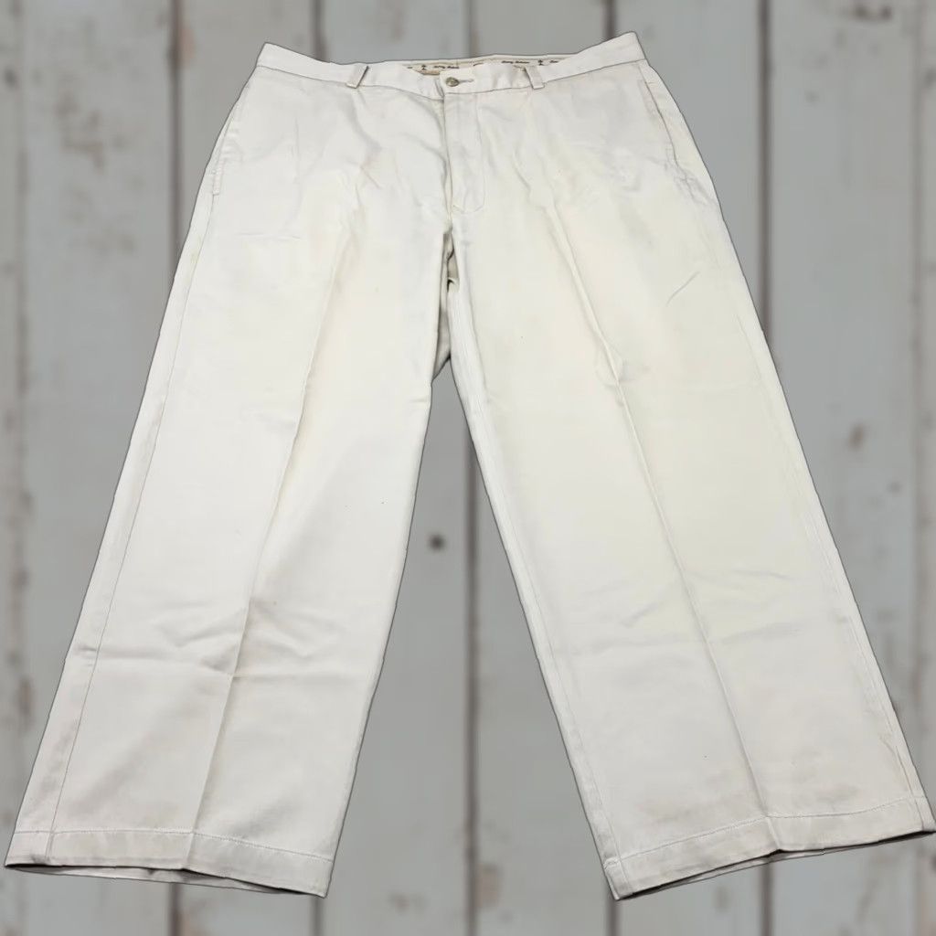 Tommy Bahama Tommy Bahama Pants Mens 38x26 Beige Khaki Flat Front Relaxed Chino Slacks Men’s 38 Beige Solid Casual Workwear 7199 Size US 38 / EU 54 - 1 Thumbnail