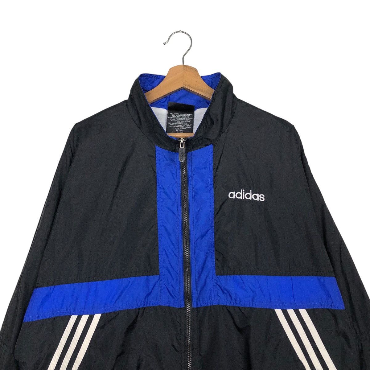 Adidas × Vintage 📌Vintage Zipper Jacket Adidas Striped Blanket Size US L / EU 52-54 / 3 - 4 Thumbnail
