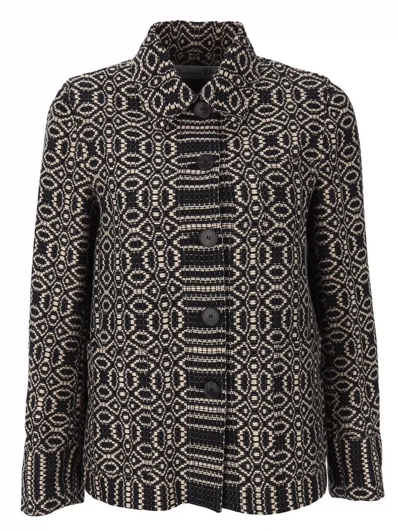 Dior Dior Vintage dark pattern jacquard jacket Size XS / US 0-2 / IT 36-38 - 1 Thumbnail