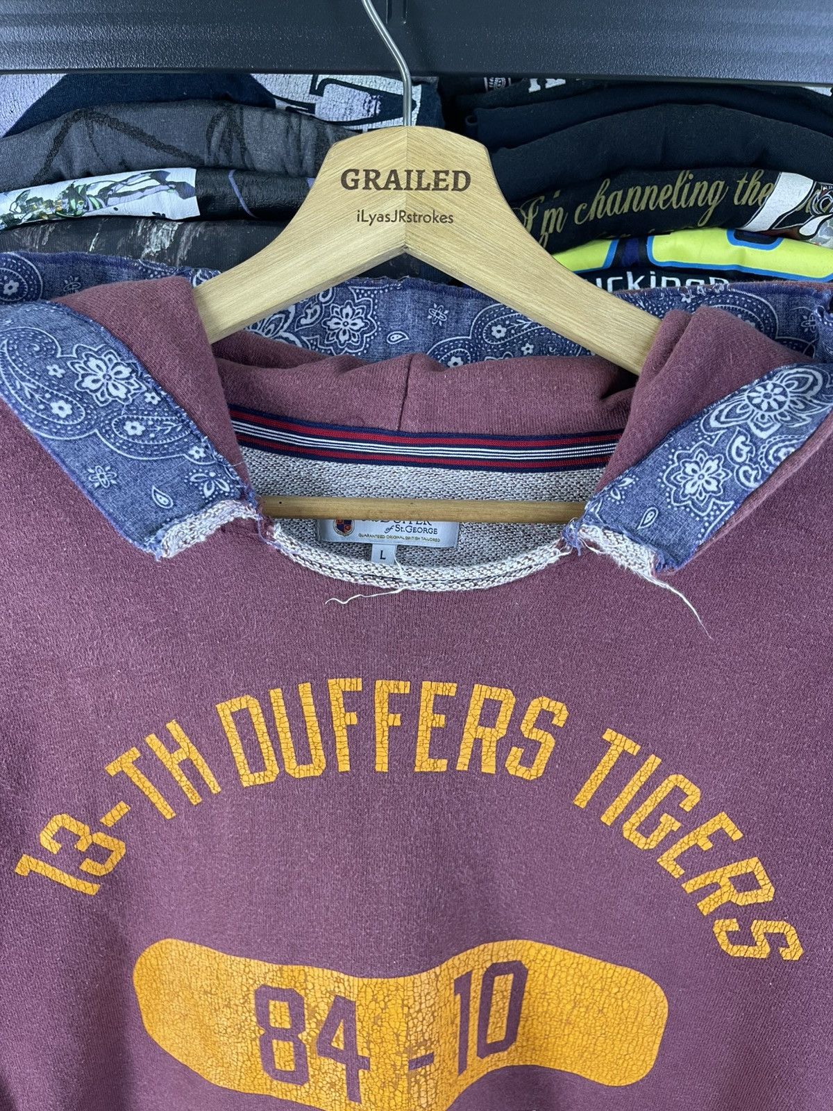 The Duffer of St.George Vintage The Duffer of St. Geogre Tigers 84-10 Hoodie Size US L / EU 52-54 / 3 - 15 Thumbnail