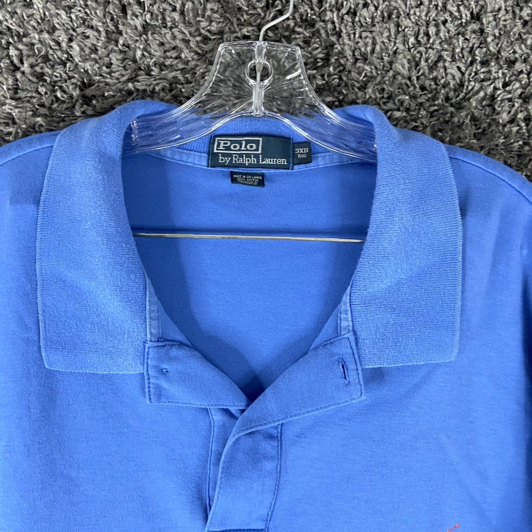 Polo Ralph Lauren Polo Ralph Lauren Polo Blue Polo Shirt 3XB Men's Short Sleeve Blue Big & Tall Size US XXL / EU 58 / 5 - 6 Thumbnail