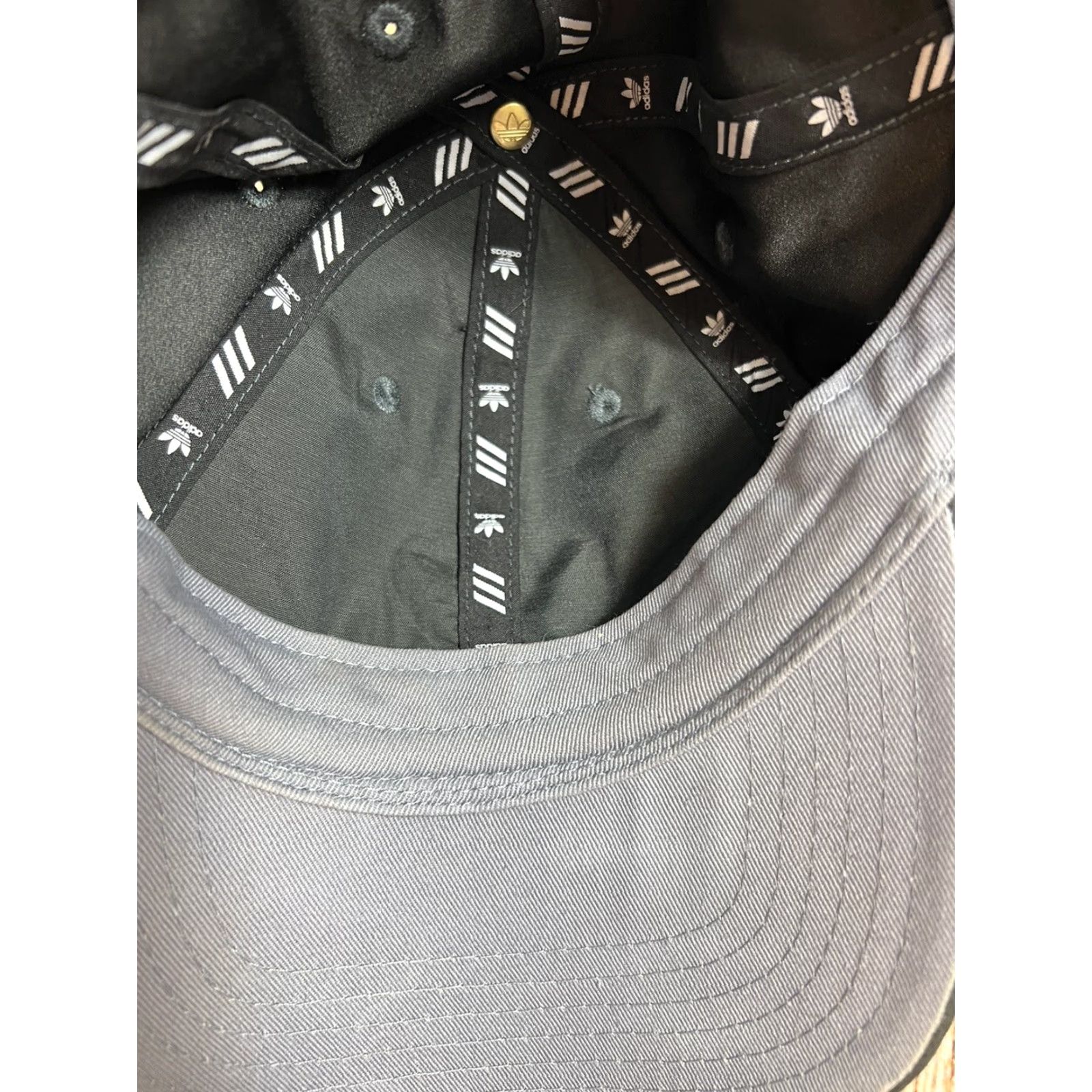 Adidas adidas orginals Gray Trefoil Baseball Cap Hat Mens Adjustable Size ONE SIZE - 5 Thumbnail