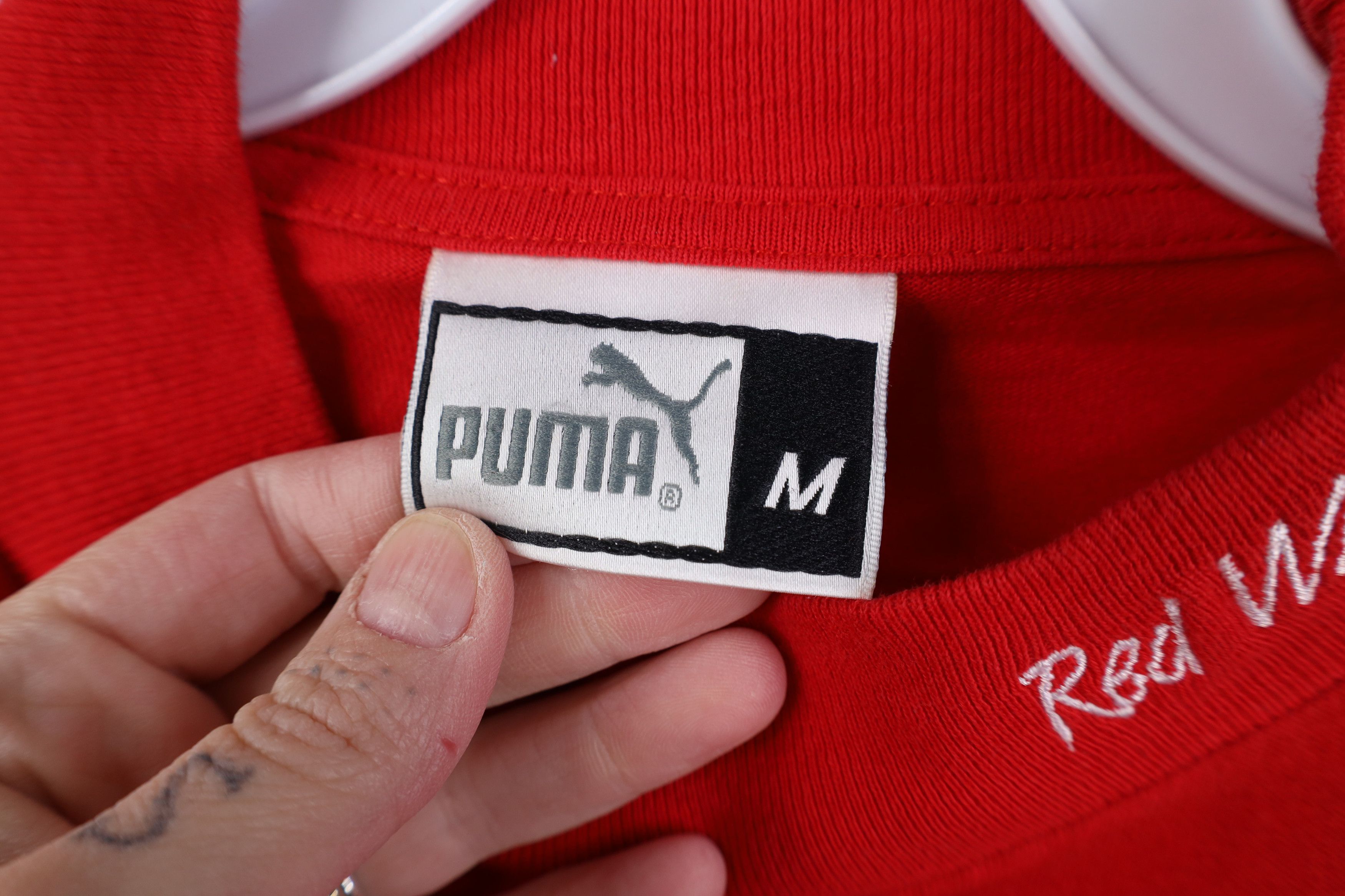 Puma Vintage 90s Puma Red Wings Mock Neck Long Sleeve T-Shirt Size US M / EU 48-50 / 2 - 5 Thumbnail