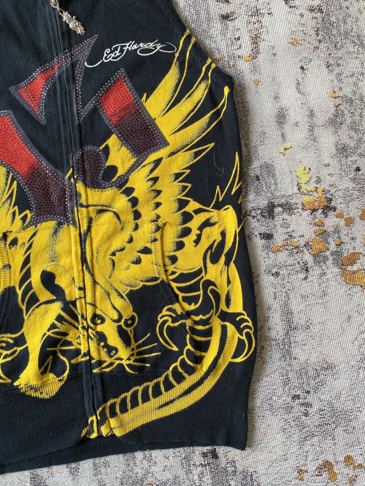 Ed Hardy 2000s Ed Hardy By Christian Audigier Sleeveless Fullzip Size US S / EU 44-46 / 1 - 7 Thumbnail