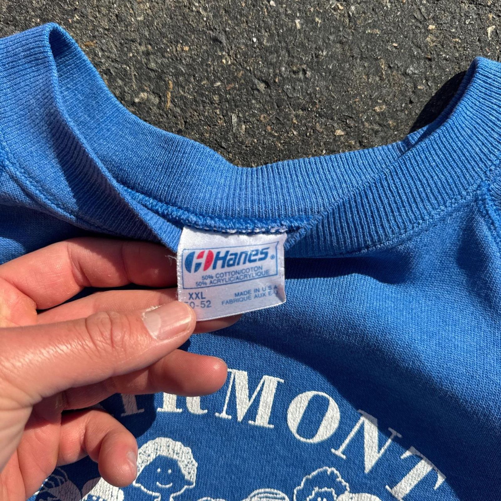 Hanes Vintage 80s Hanes Elementary School Crewneck – Size XXL Size US L / EU 52-54 / 3 - 4 Thumbnail