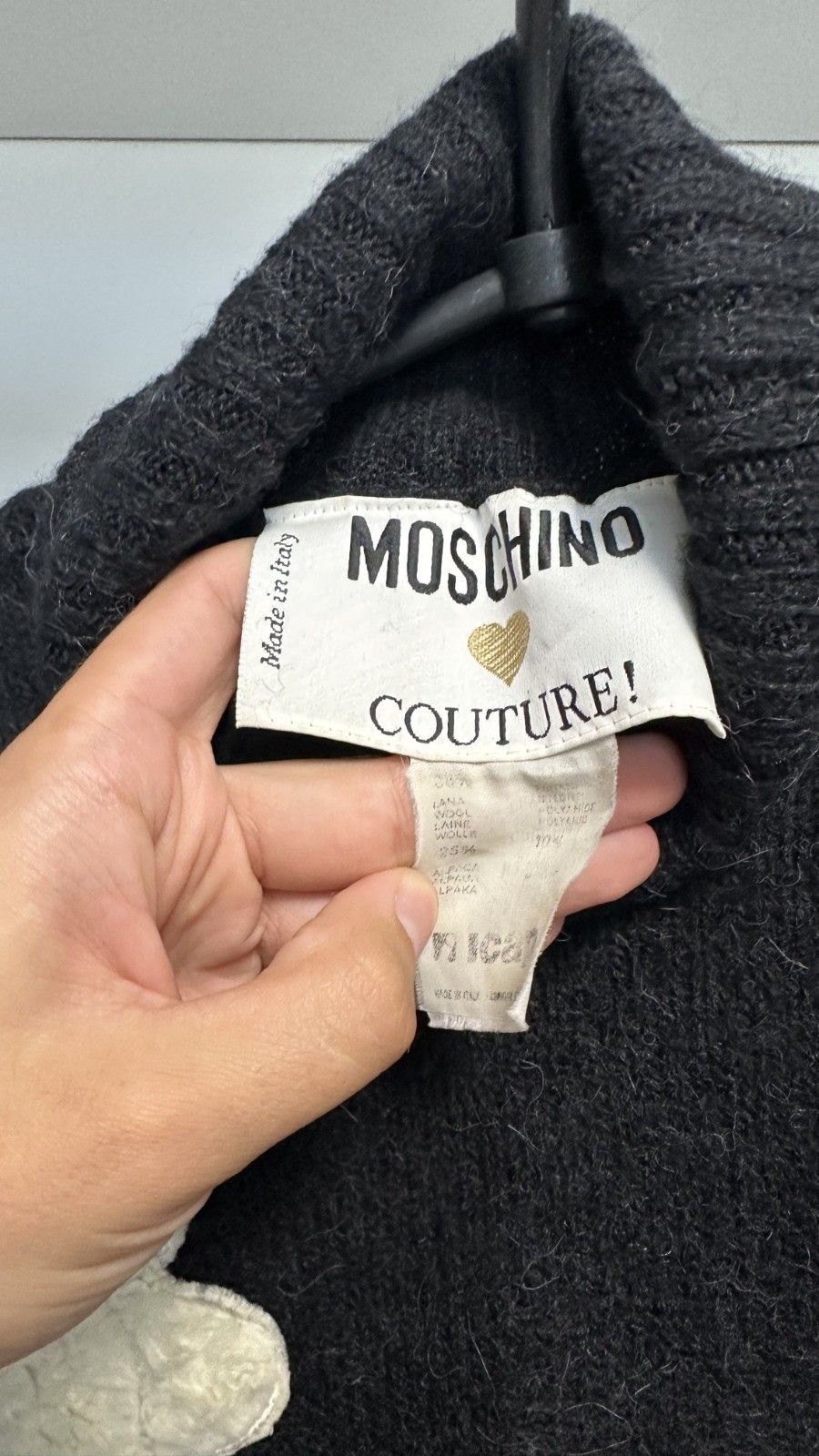 Moschino Archival Moschino Couture 90s Runway Teddy Bear Knit Sweater Size US XS / EU 42 / 0 - 12 Thumbnail