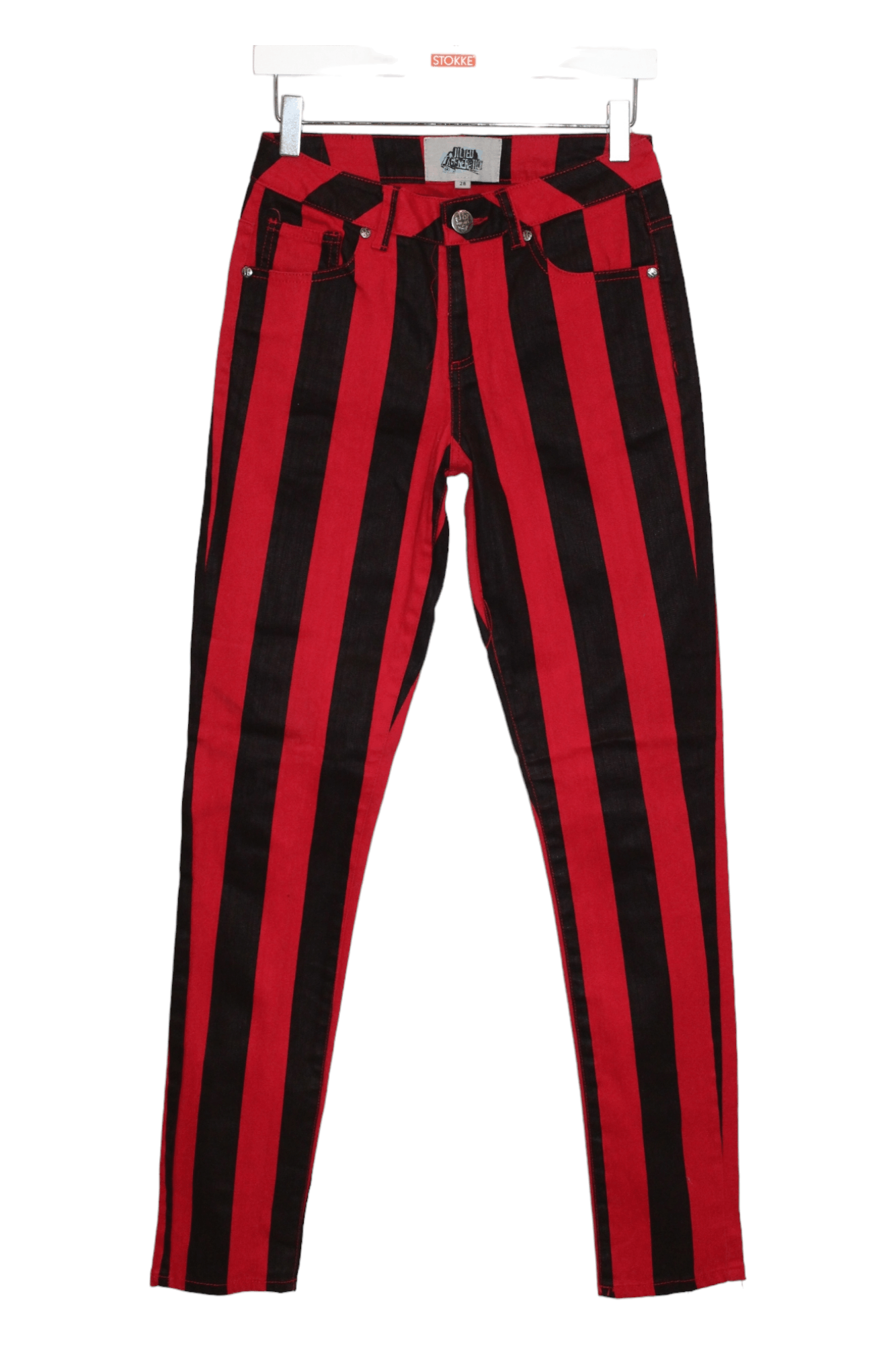20471120 Jilted Generation Goth/Horror/Steam Punk Skinny StripedJean Size 28" / US 6 / IT 42 - 1 Thumbnail