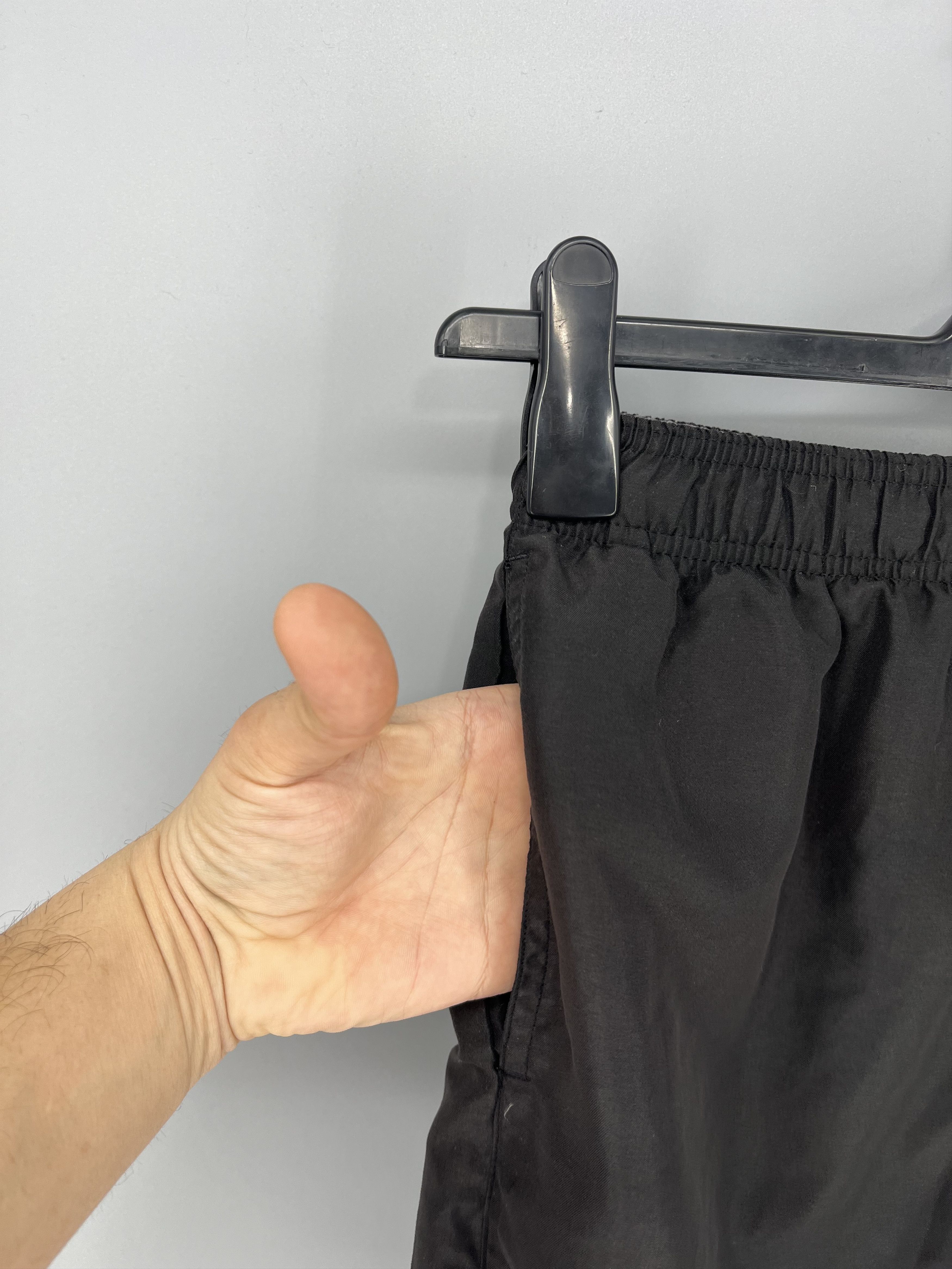 Nike 90s Vintage Nike Black Nylon Mini Swoosh Shorts Travis Style Size US 30 / EU 46 - 11 Thumbnail