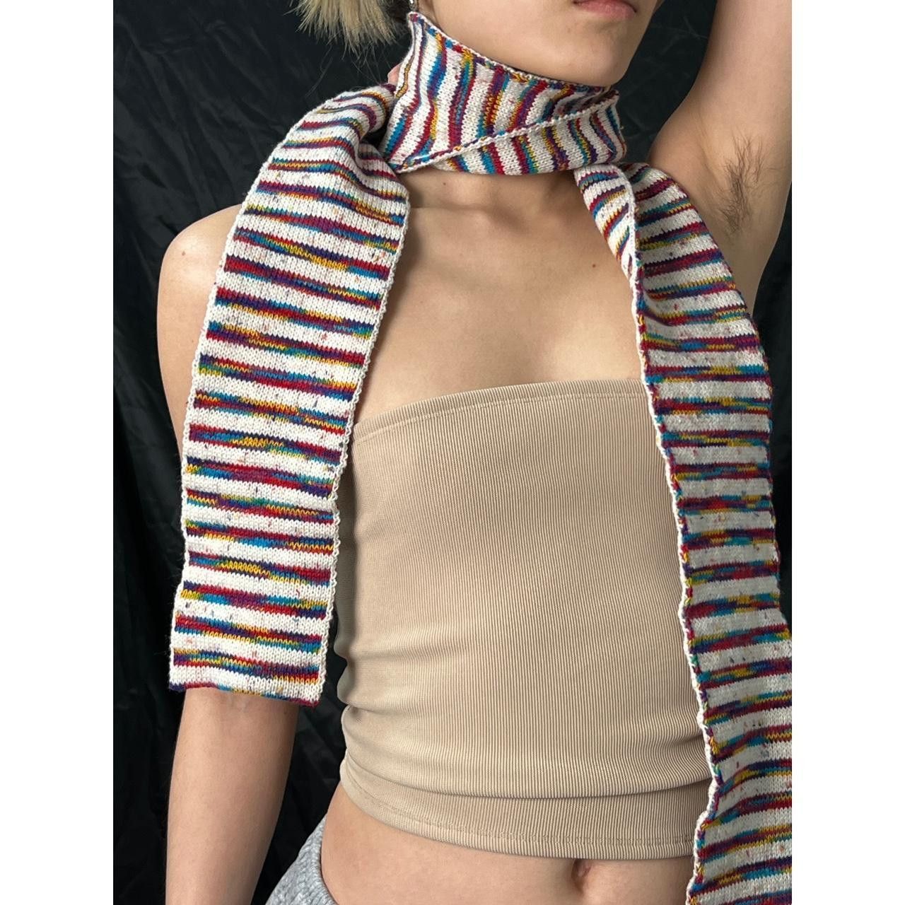 Japanese Brand Rare Vtg Striped Scarf OS Multicolor Size ONE SIZE - 3 Thumbnail