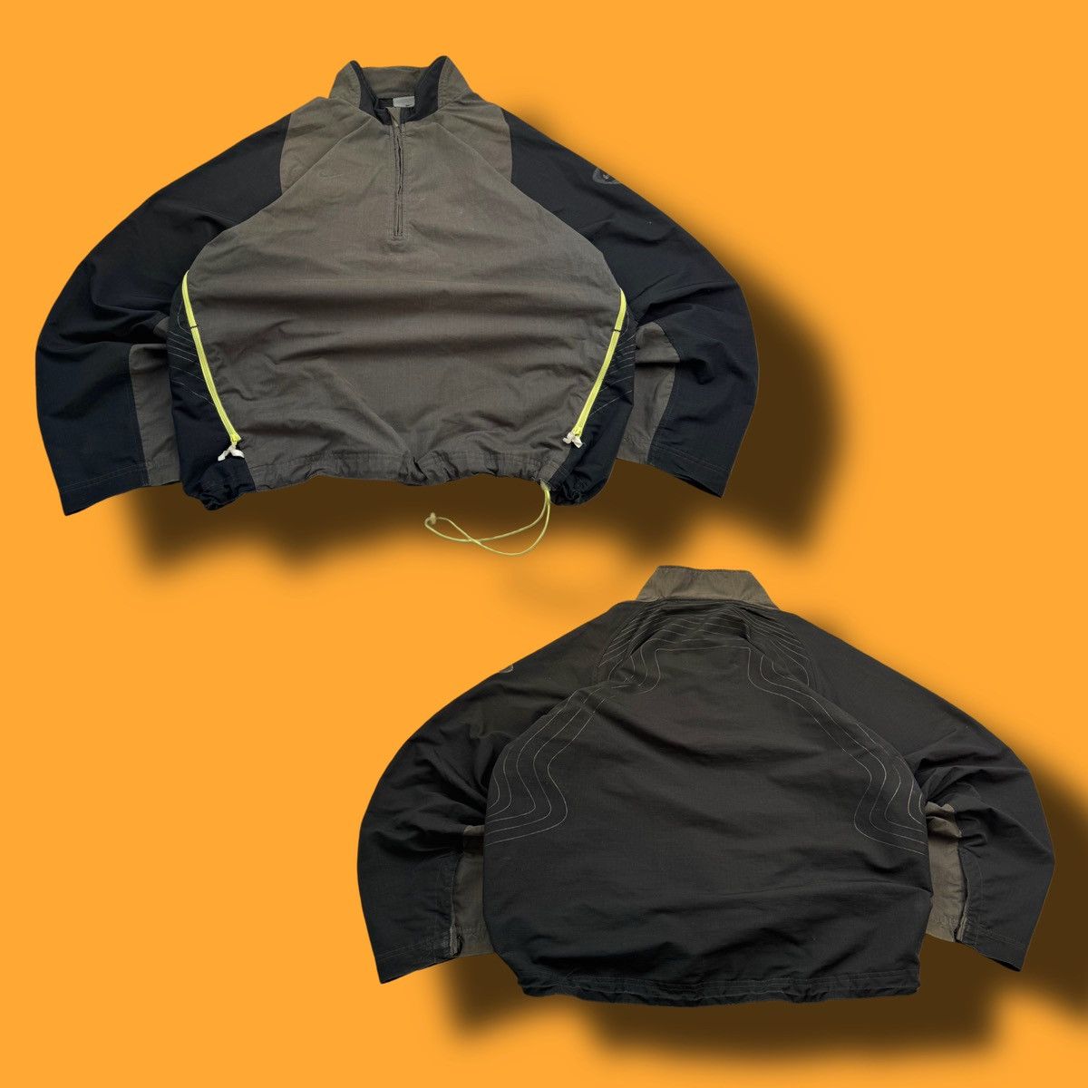 Nike × Vintage NIKE 1/3 ZIP NYLON VINTAGE LOGO OVERSIZE BOXY SWEATSHIRT Size US M / EU 48-50 / 2 - 1 Thumbnail