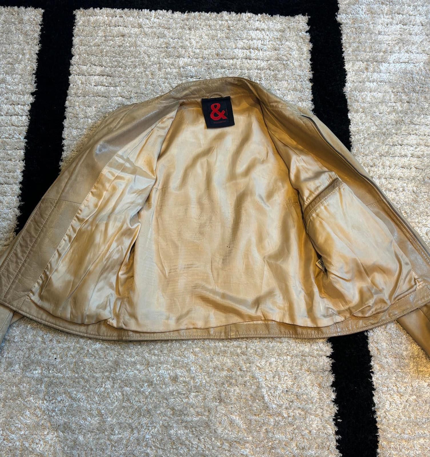 Vintage Dolce & Gabbana - Vintage Tan Leather Jacket Size US M / EU 48-50 / 2 - 3 Thumbnail
