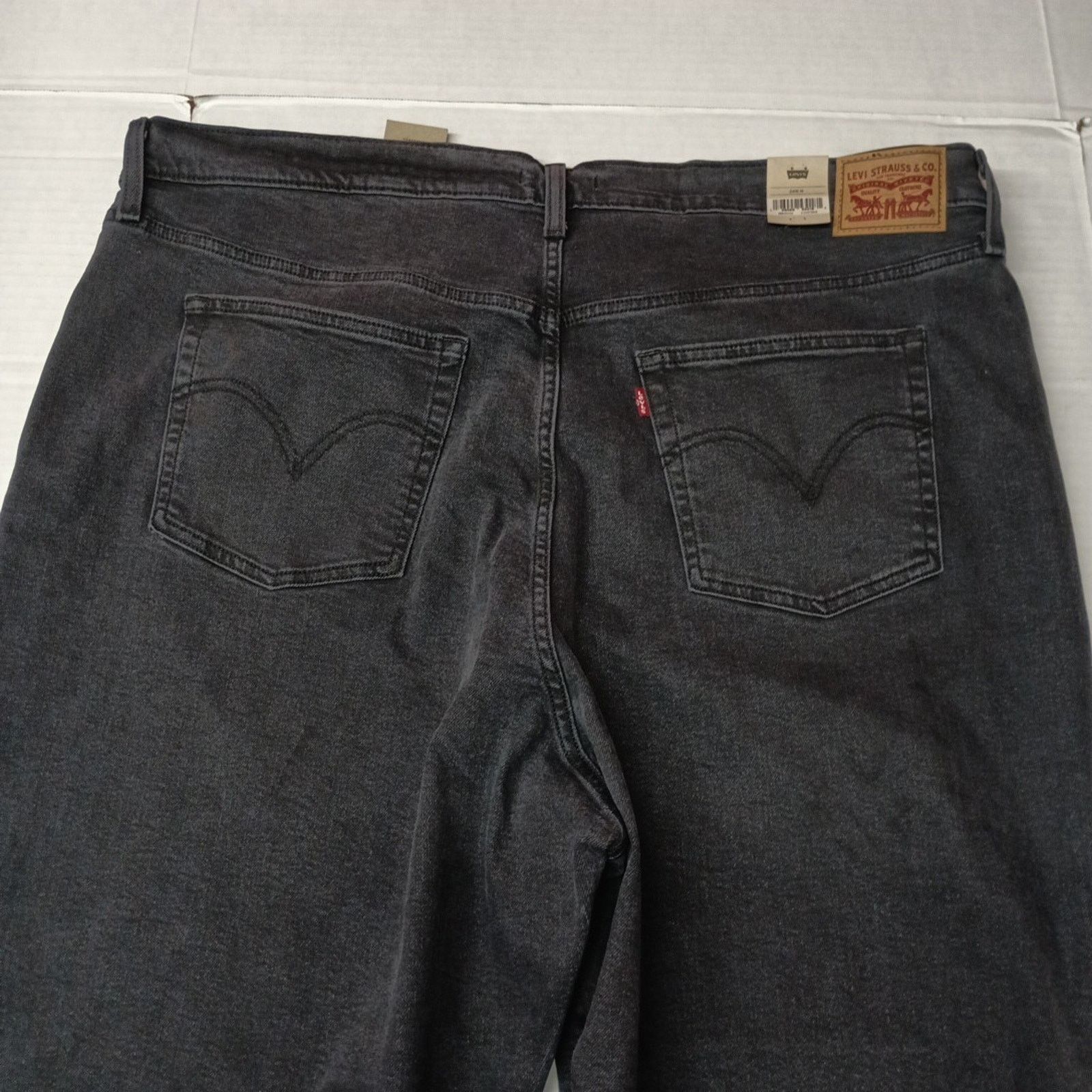 Levi's Levi Strauss Ribcage Straight Button Fly Black Jeans 24W Size 42" / US 20 - 12 Thumbnail