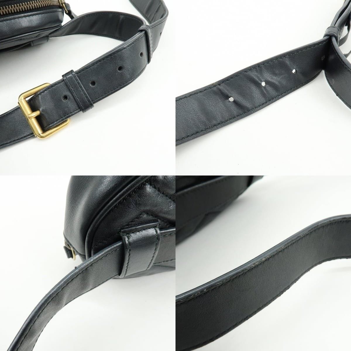 Gucci Gucci GG Marmont Matelasse Leather Belt Bag Black Size ONE SIZE - 4 Thumbnail